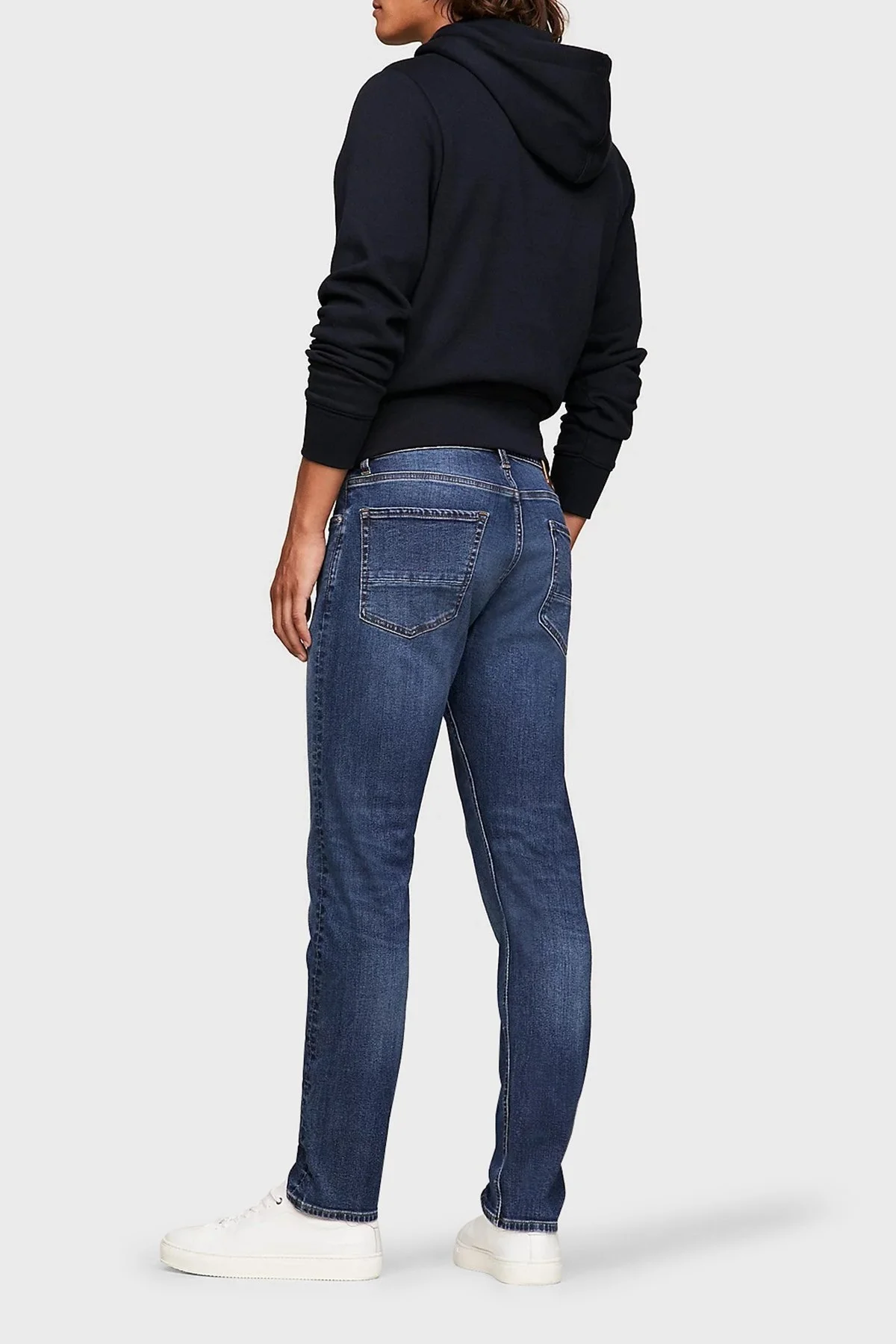 Tommy Hilfiger Düşük Bel Slim Fit Jeans Erkek Kot Pantolon MW0MW35159 1BK MAVİ - 3