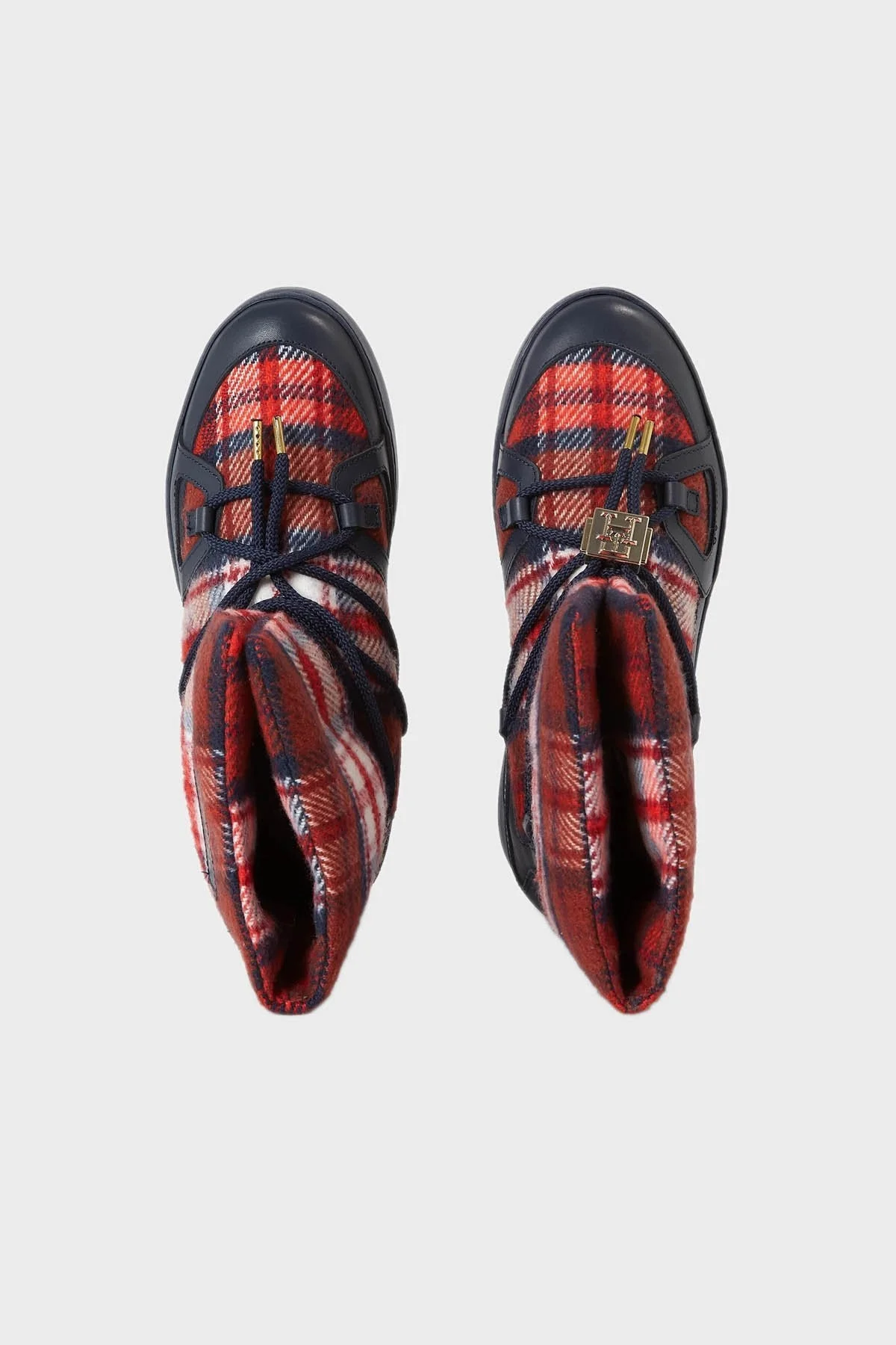 Tommy Hilfiger Ekoseli Bayan Kar Botu FW0FW07612 DW6 LACİVERT - 4