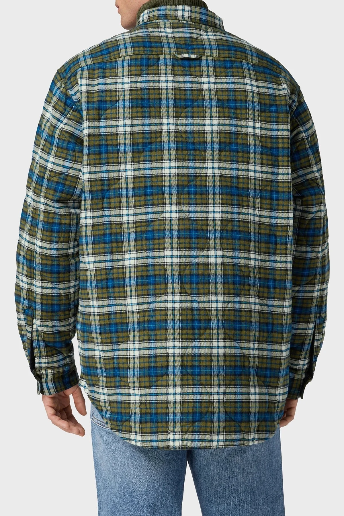 Tommy Hilfiger Ekoseli Pamuklu Loose Fit Erkek Gömlek Ceket MW0MW32859 0N1 YEŞİL - 3
