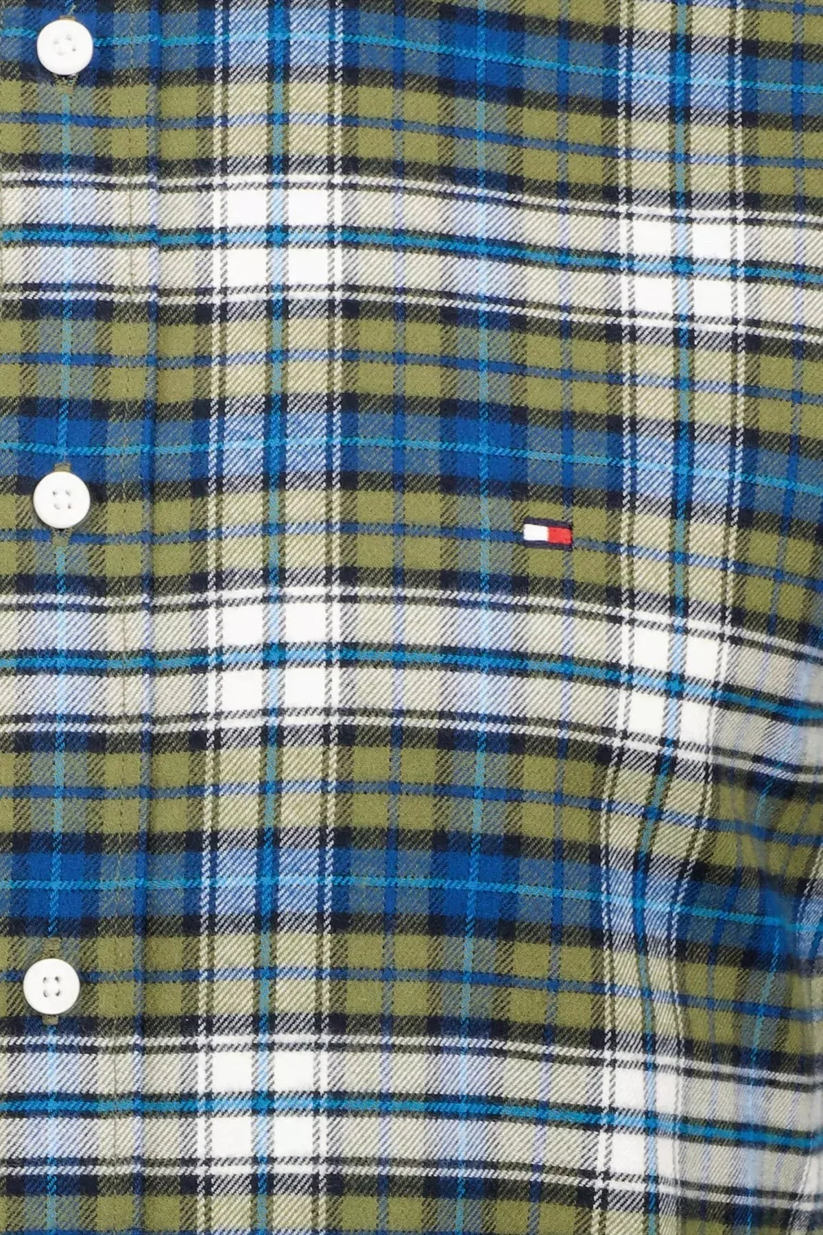 Tommy Hilfiger Ekoseli Pamuklu Regular Fit Erkek Gömlek MW0MW32890 0N1 YEŞİL - 2