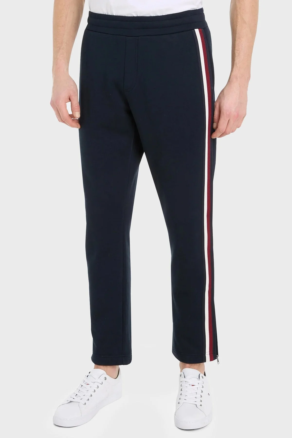 Tommy Hilfiger Elastik Bel Bantlı Pamuklu Normal Bel Regular Fit Erkek Eşofman Altı MW0MW32677 DW5 LACİVERT - 1