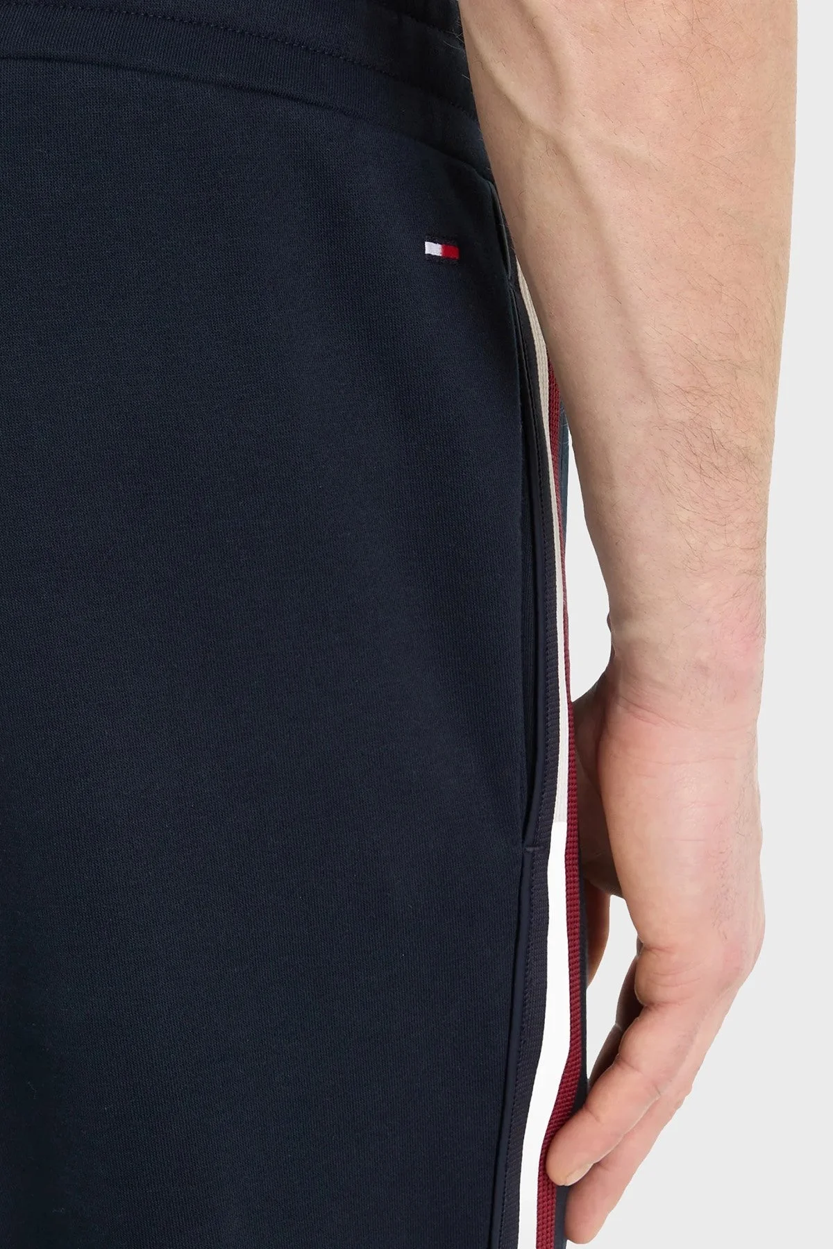 Tommy Hilfiger Elastik Bel Bantlı Pamuklu Normal Bel Regular Fit Erkek Eşofman Altı MW0MW32677 DW5 LACİVERT - 3