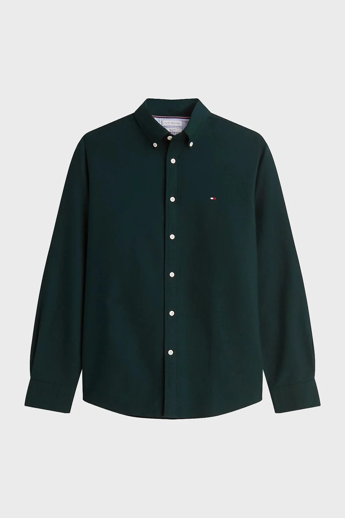 Tommy Hilfiger Erkek Gömlek MW0MW35774 MBP Koyu yeşil - 5
