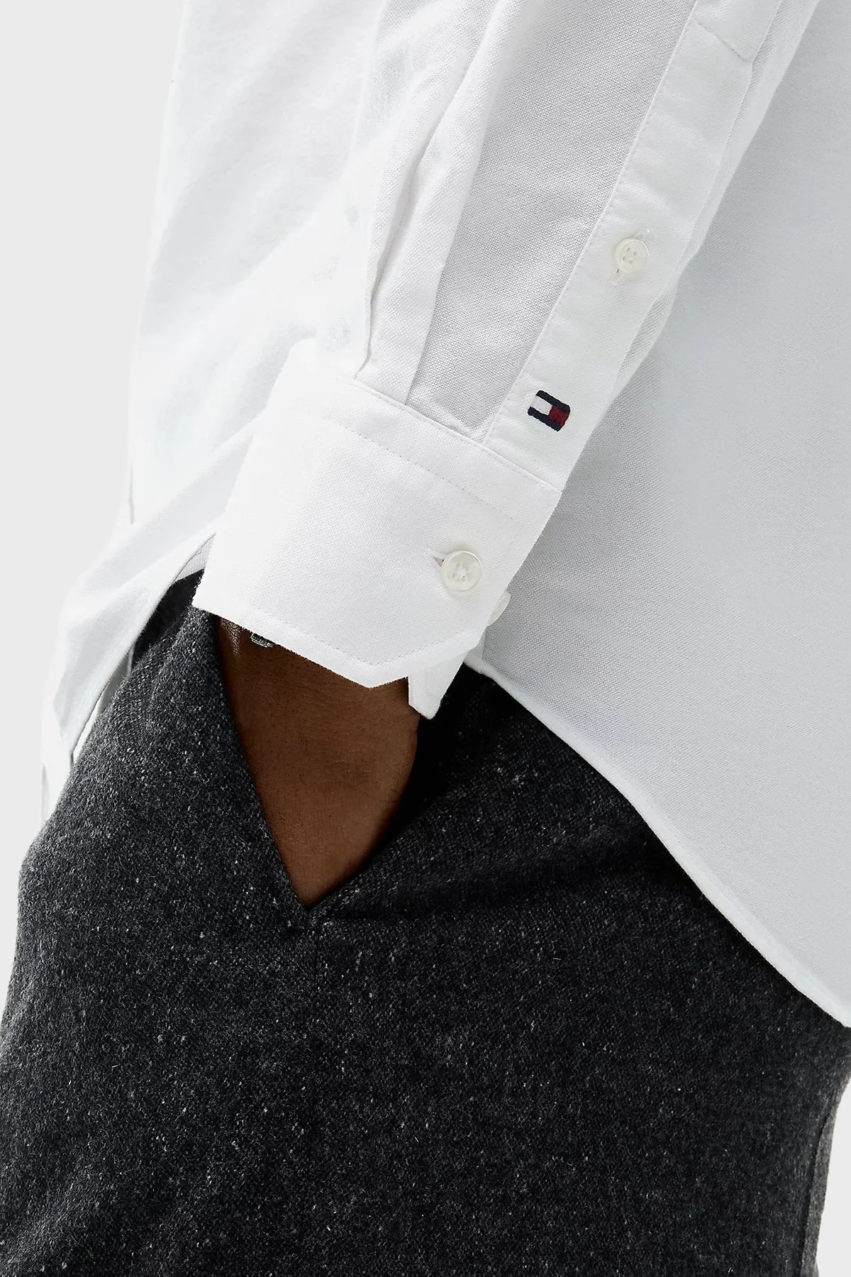 Tommy Hilfiger Erkek Gömlek MW0MW39754 YBS Beyaz - 4