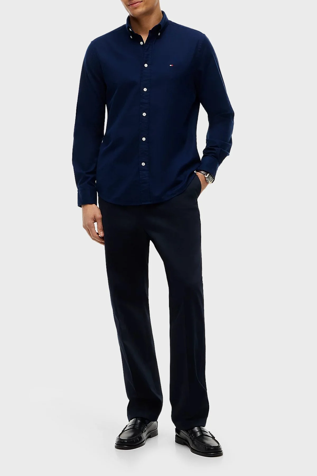 Tommy Hilfiger Erkek Gömlek MW0MW40469 DCC Lacivert - 2