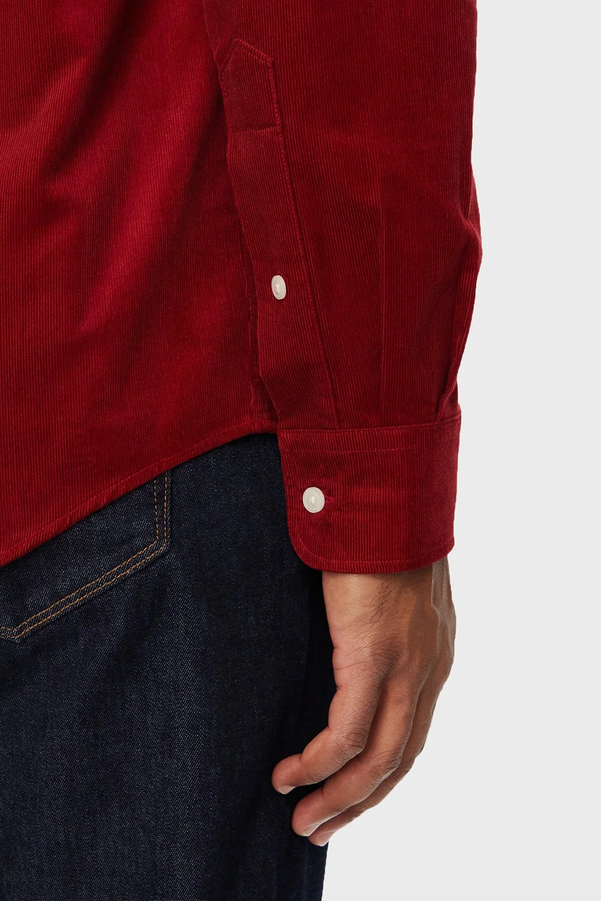 Tommy Hilfiger Erkek Gömlek MW0MW40486 XLI Kırmızı - 5