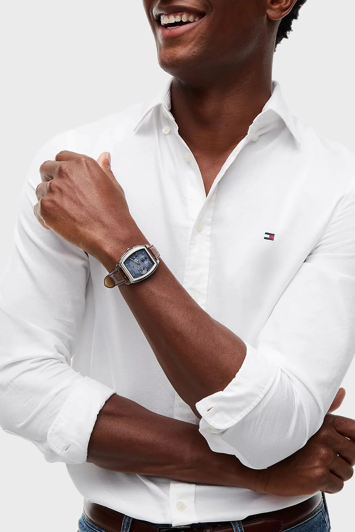 Tommy Hilfiger Erkek Gömlek MW0MW44570 YBR Beyaz - 11