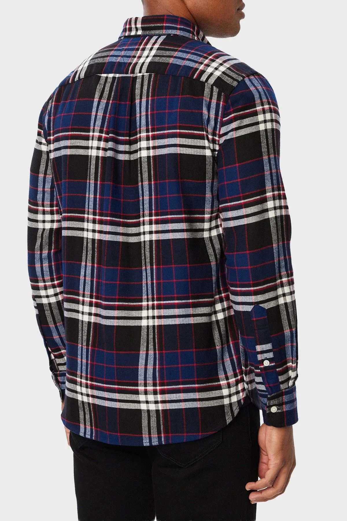 Tommy Hilfiger Erkek Gömlek MW0MW44592 0MS Lacivert-beyaz - 8