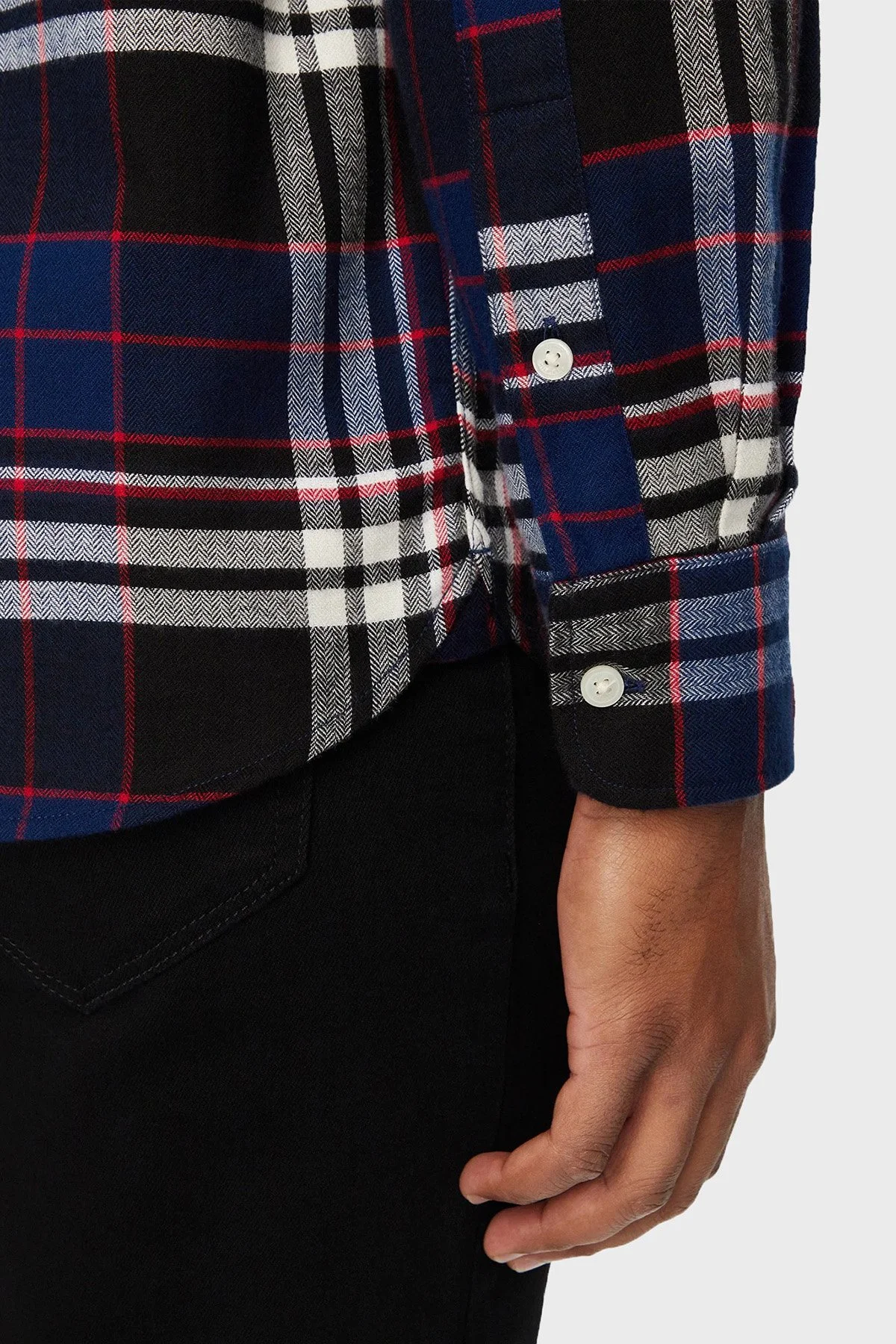 Tommy Hilfiger Erkek Gömlek MW0MW44592 0MS Lacivert-beyaz - 10