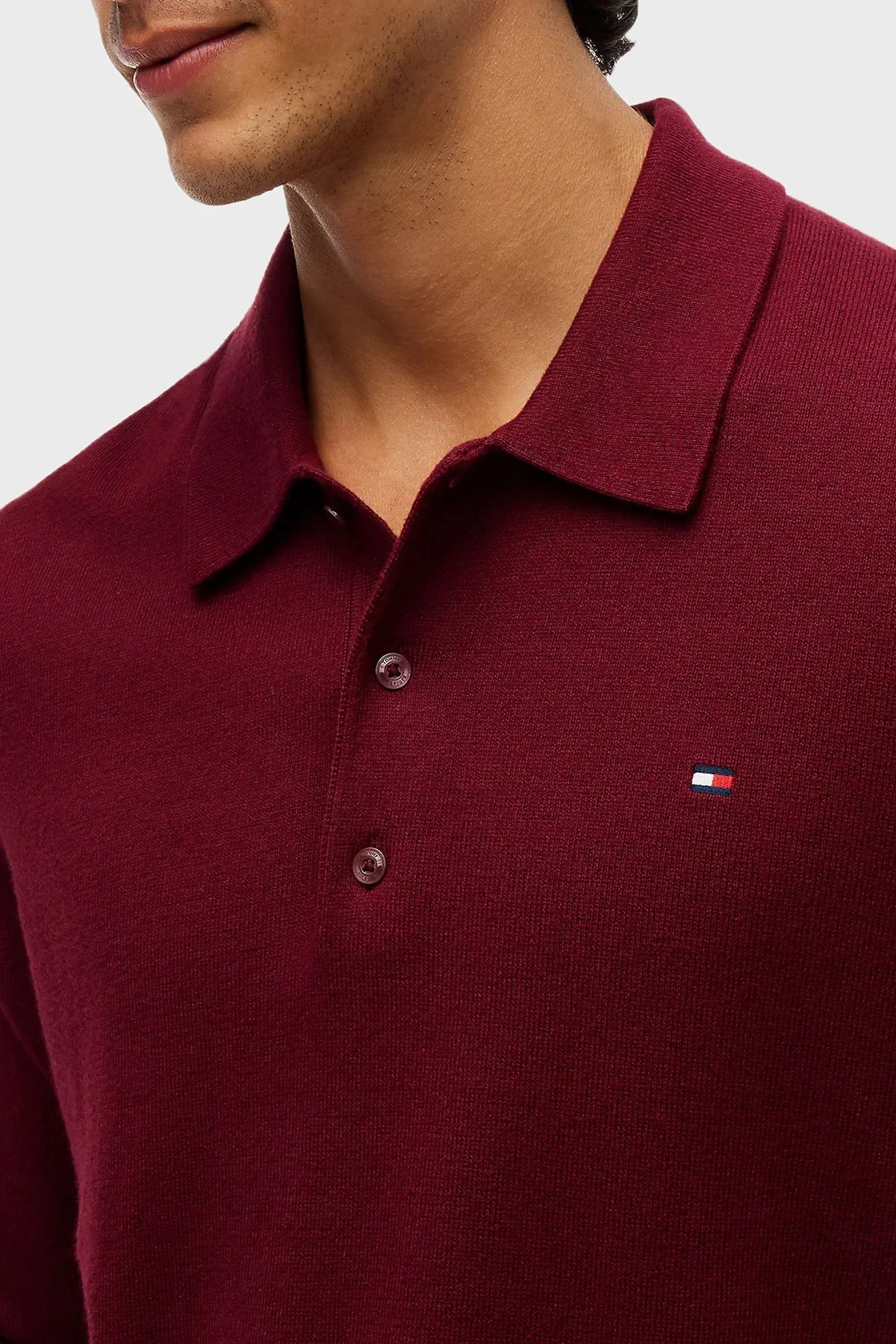 Tommy Hilfiger Erkek Kazak MW0MW36519 VLP Bordo - 4
