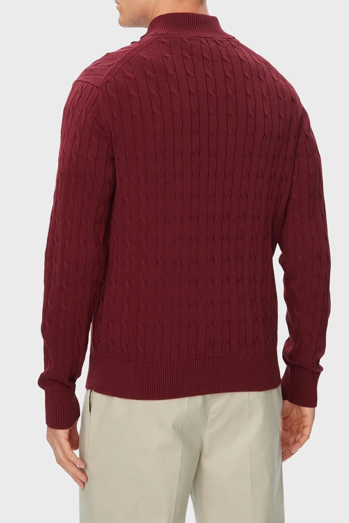 Tommy Hilfiger Erkek Kazak MW0MW36532 VLP Bordo - 3