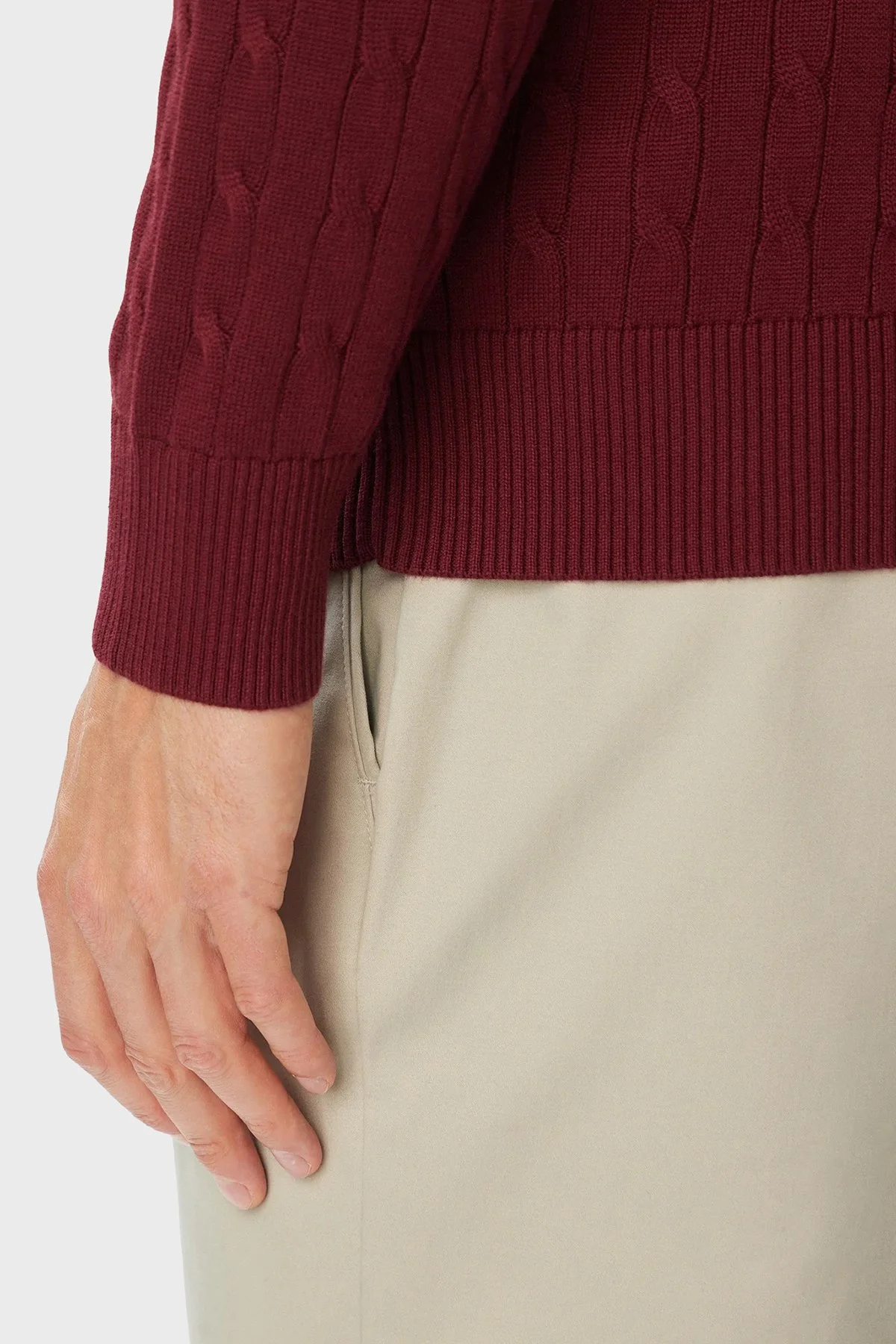 Tommy Hilfiger Erkek Kazak MW0MW36532 VLP Bordo - 5