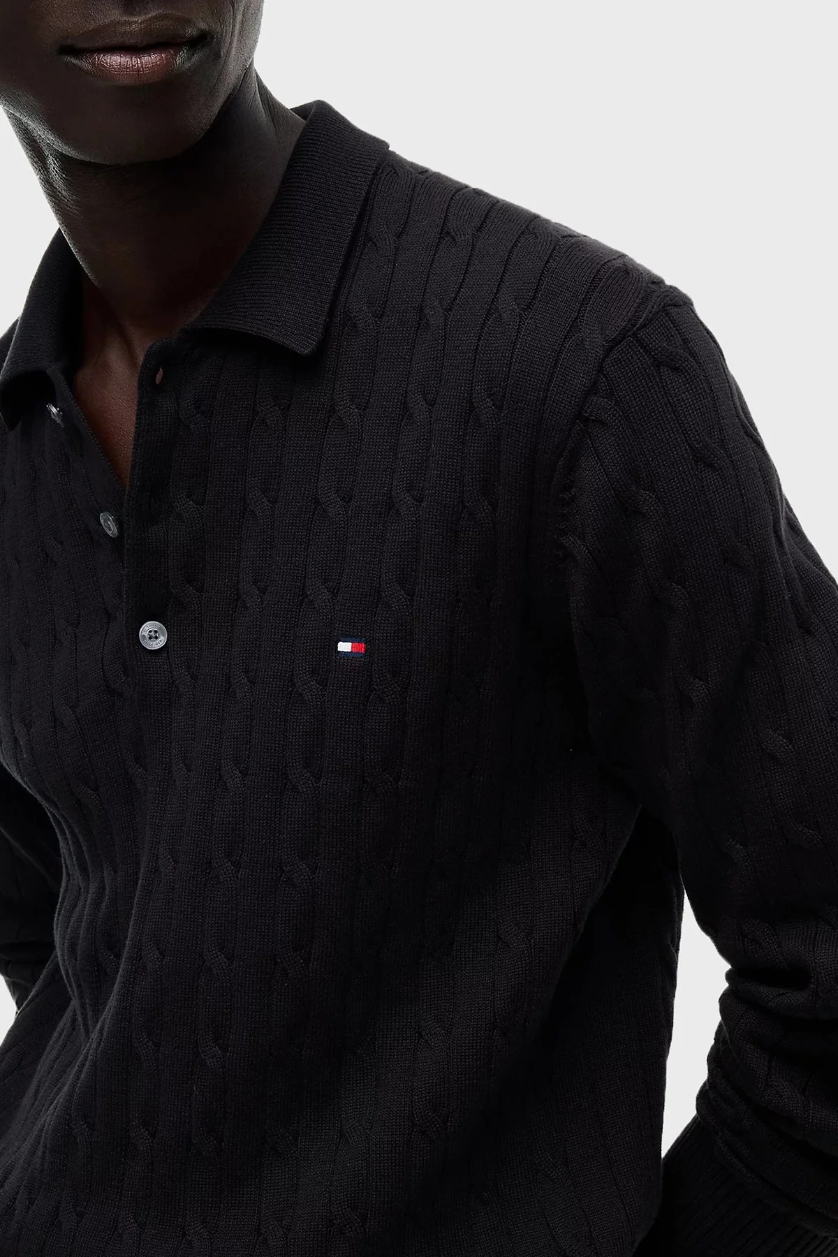 Tommy Hilfiger Erkek Kazak MW0MW41955 BDS Siyah - 10