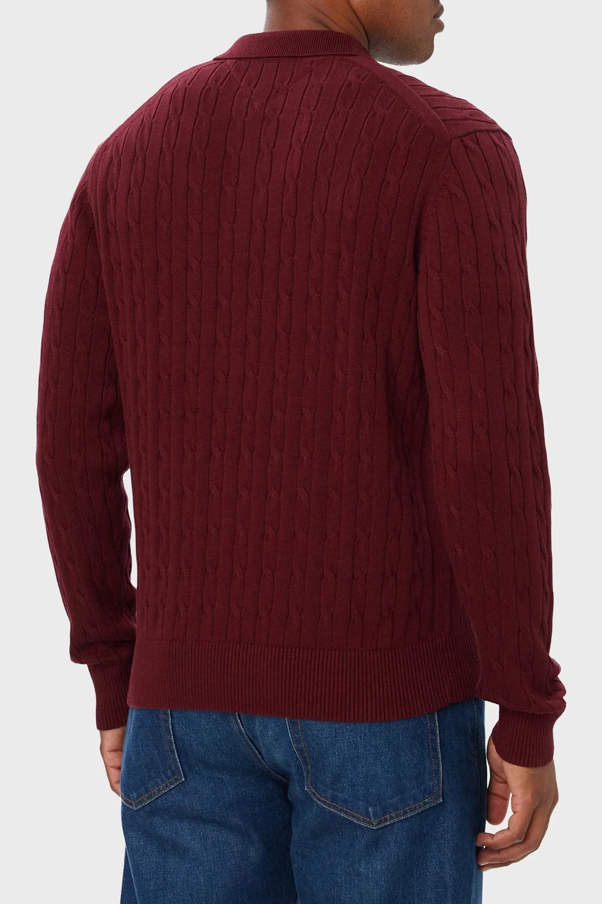 Tommy Hilfiger Erkek Kazak MW0MW41955 VLP Bordo - 8