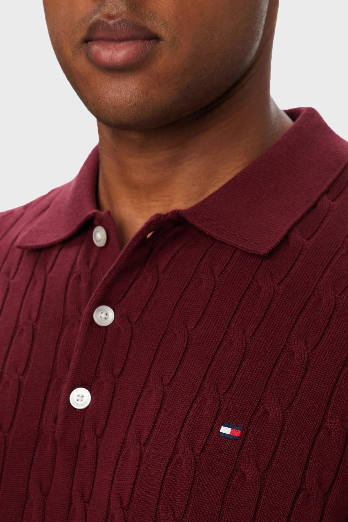 Tommy Hilfiger Erkek Kazak MW0MW41955 VLP Bordo - 9