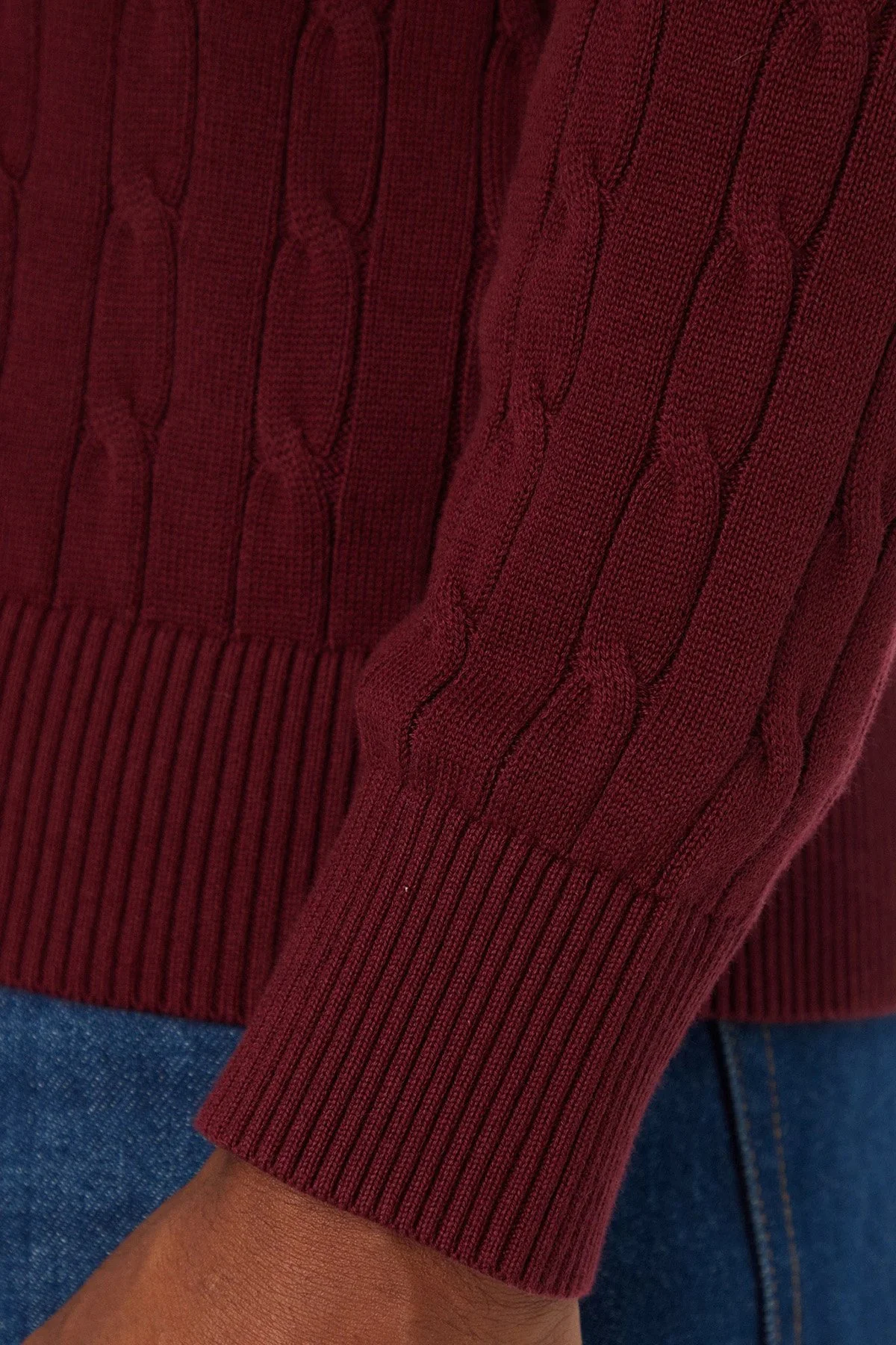 Tommy Hilfiger Erkek Kazak MW0MW41955 VLP Bordo - 10