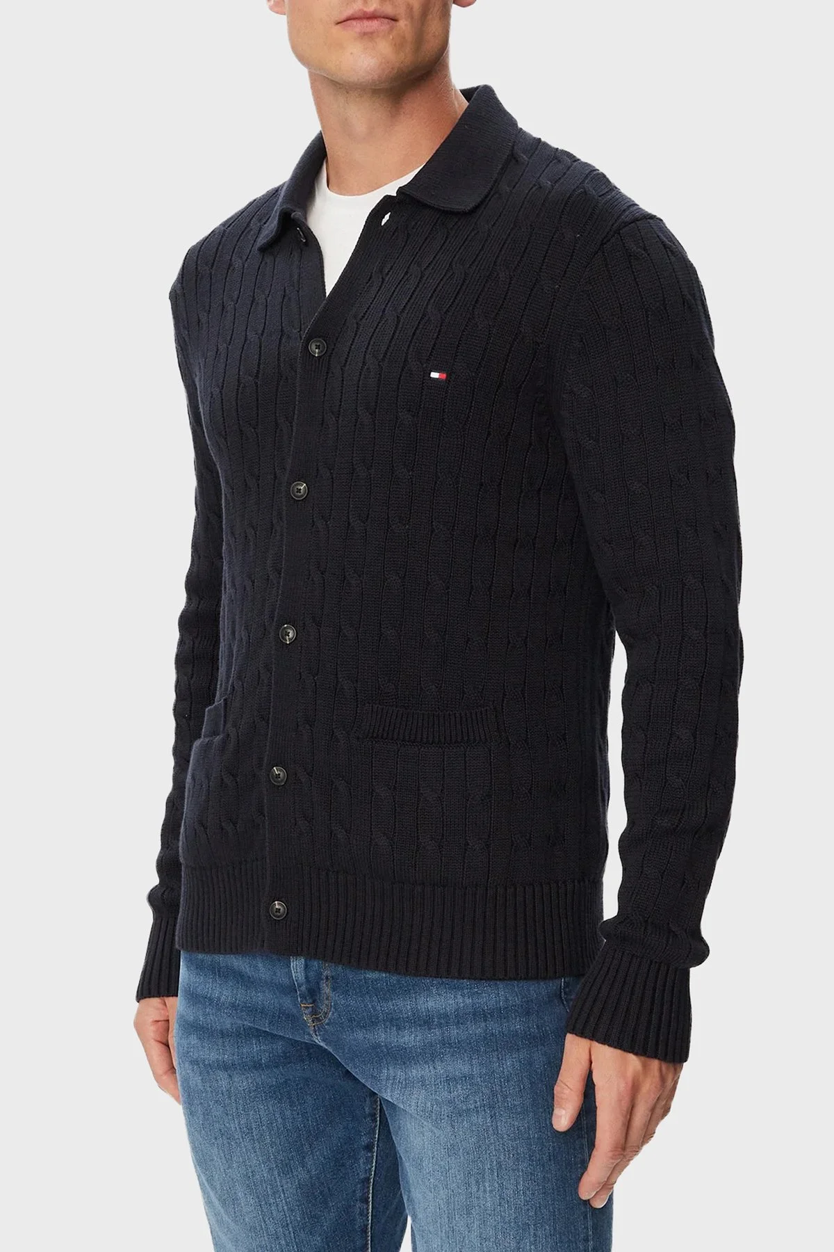 Tommy Hilfiger Erkek Kazak MW0MW44756 DW5 Lacivert - 1