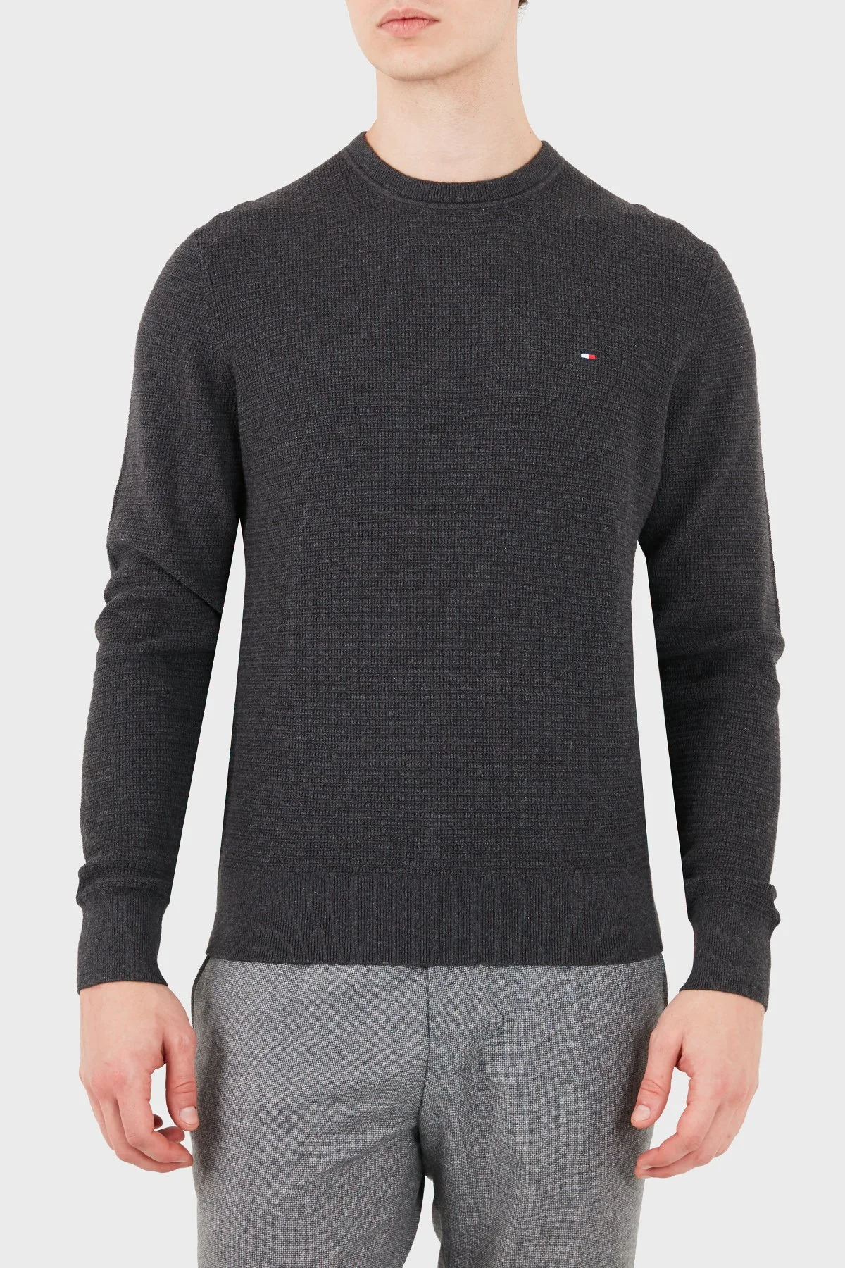 Tommy Hilfiger Erkek Kazak MW0MW44759 P4E Gri - 1