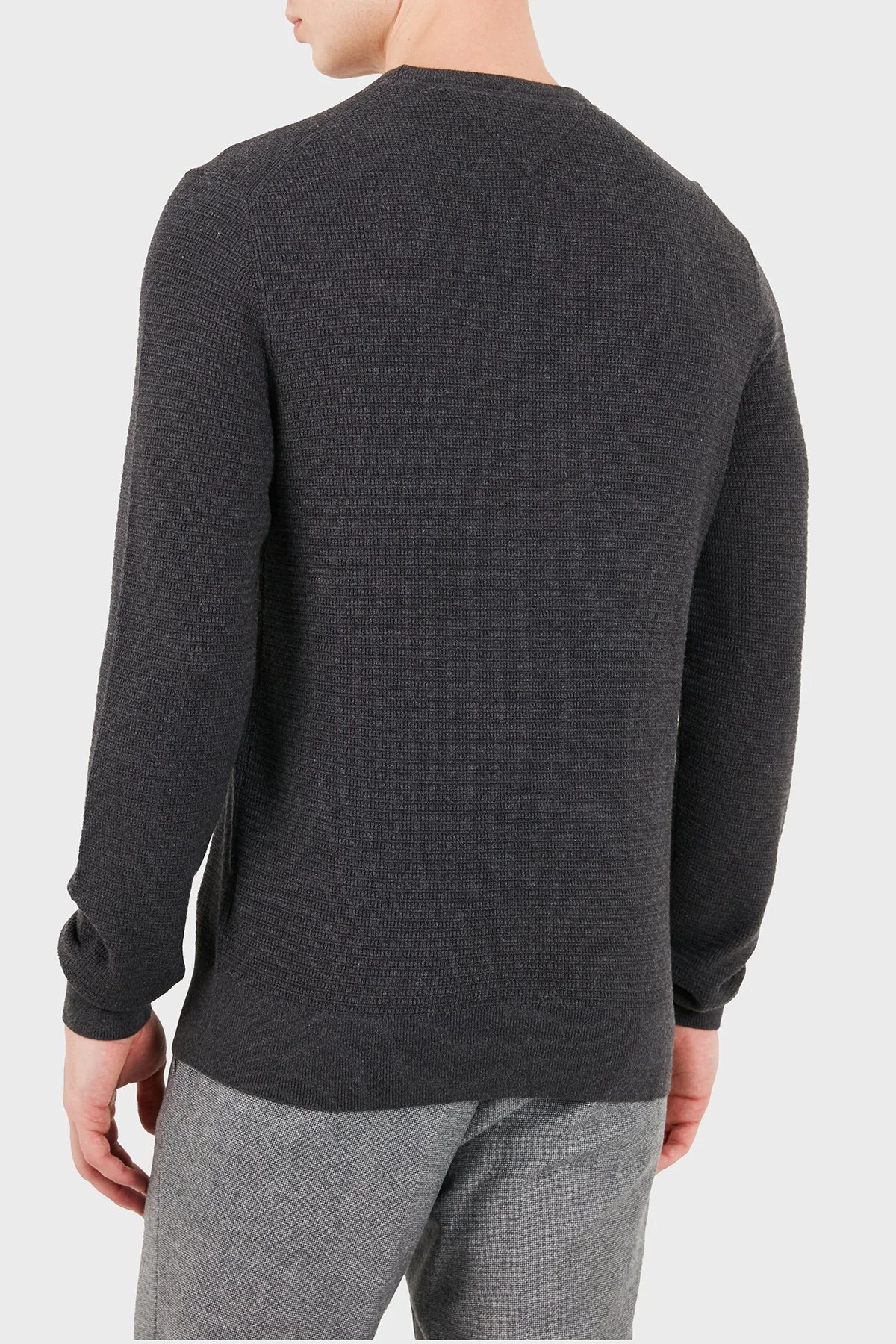 Tommy Hilfiger Erkek Kazak MW0MW44759 P4E Gri - 2