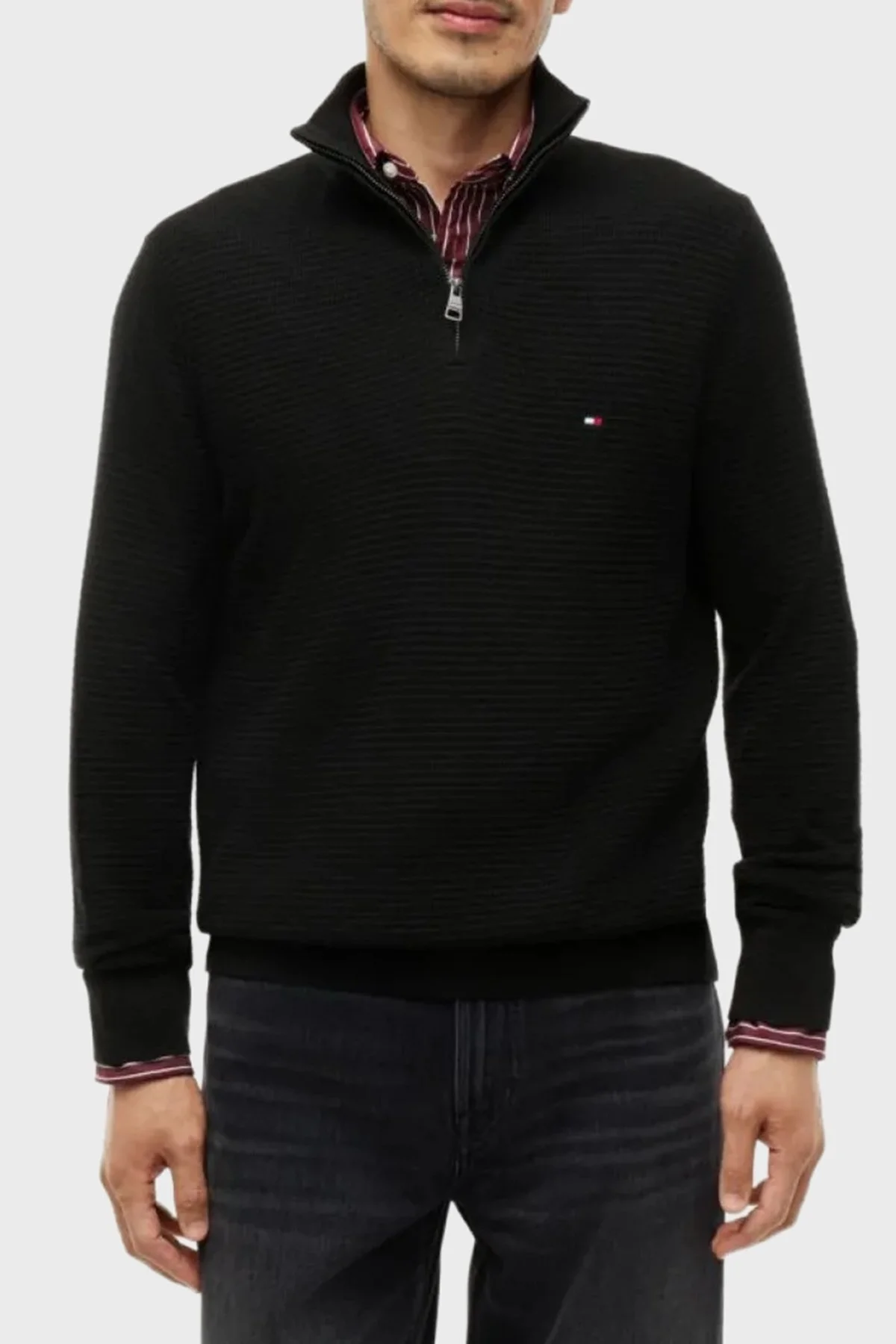 Tommy Hilfiger Erkek Kazak MW0MW44760 BDS Siyah - 7