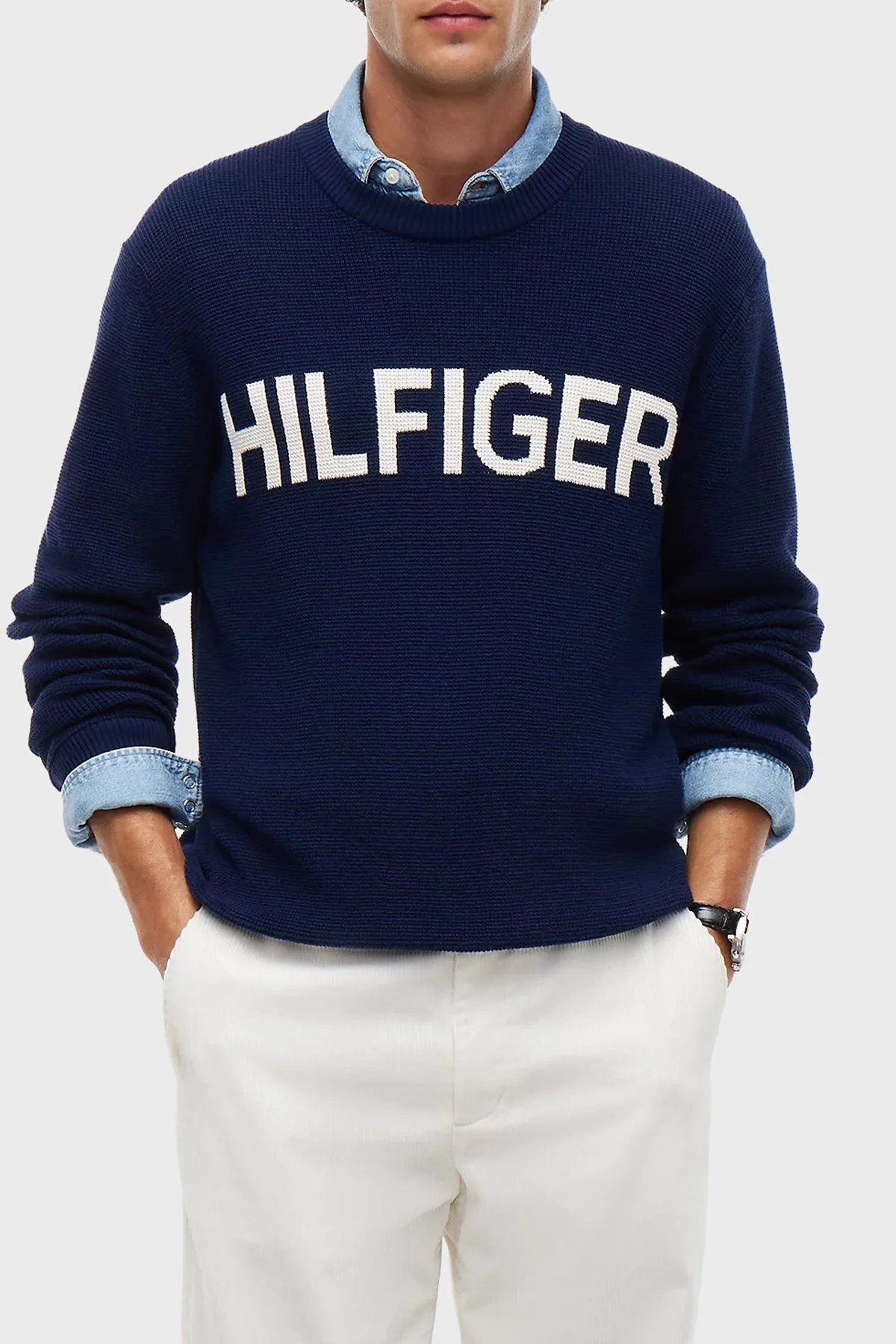 Tommy Hilfiger Erkek Kazak MW0MW44771 DCC Lacivert - 8