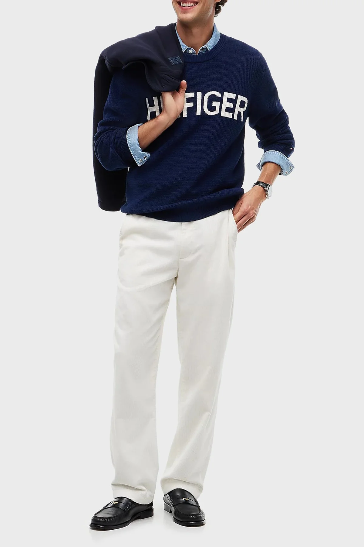 Tommy Hilfiger Erkek Kazak MW0MW44771 DCC Lacivert - 9