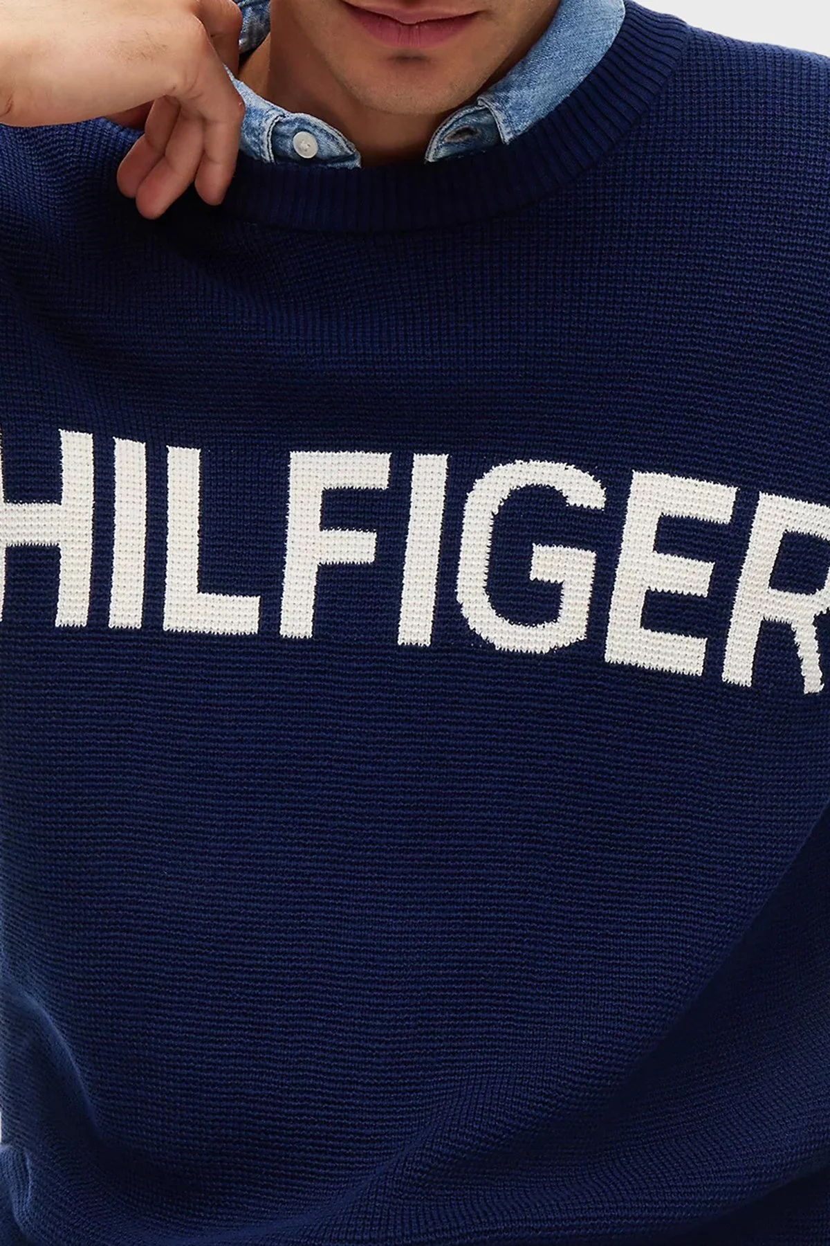 Tommy Hilfiger Erkek Kazak MW0MW44771 DCC Lacivert - 11