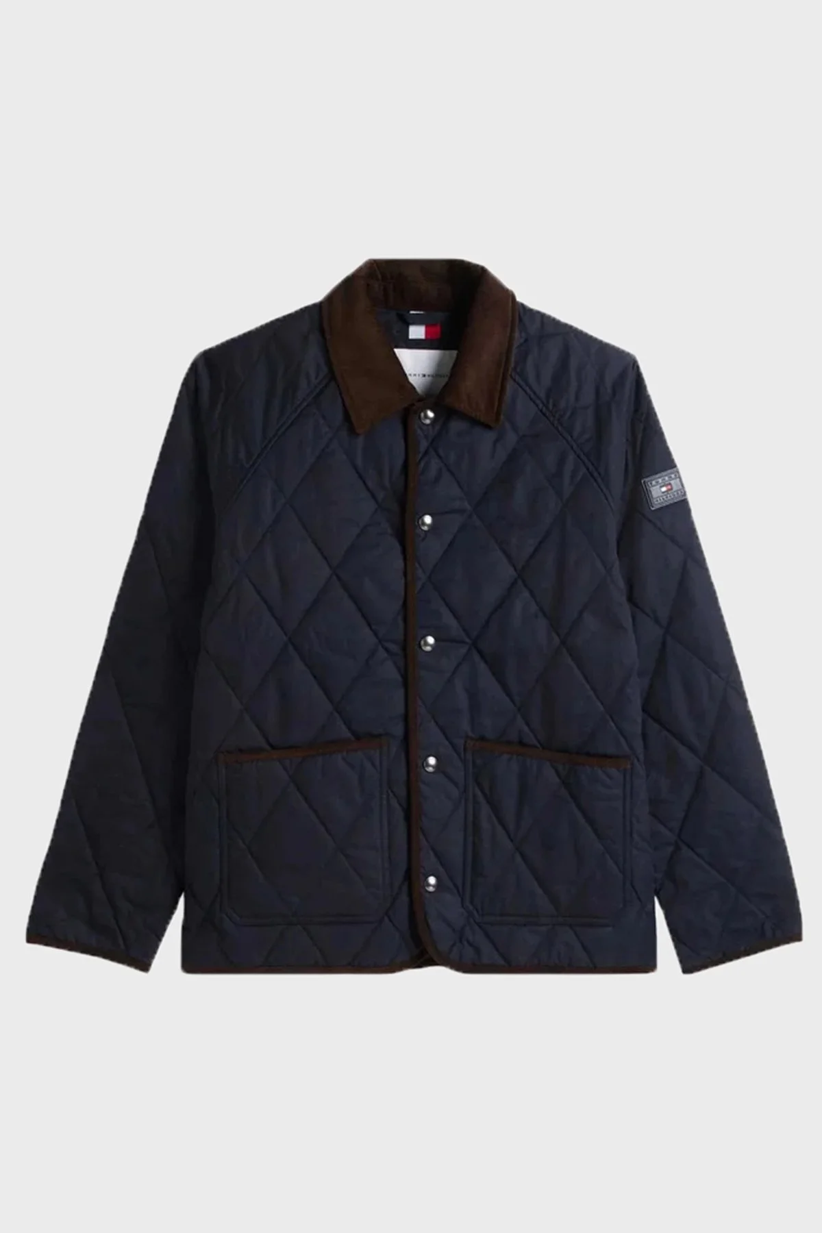 Tommy Hilfiger Kapitone Desenli Logolu Klasik Yaka Erkek Mont MW0MW45195 DW5 Lacivert - 10