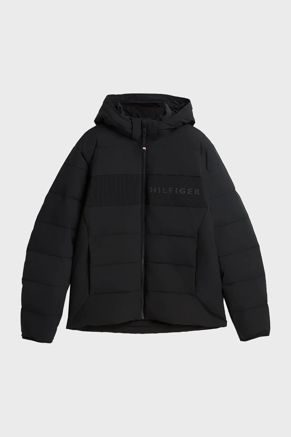 Tommy Hilfiger Logolu Kapitone Desenli Regular Fit Kapüşonlu Yaka Erkek Mont MW0MW45273 BDS Siyah - 13