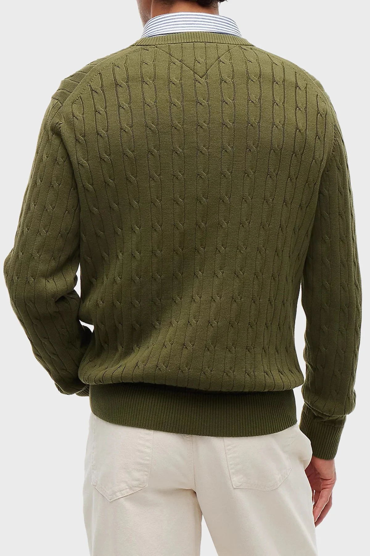 Tommy Hilfiger Erkek Sweat MW0MW33132 MT1 Yeşil - 3