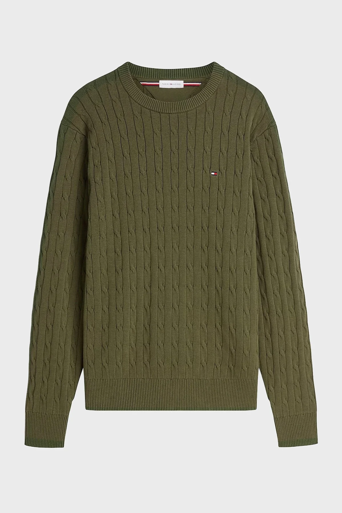 Tommy Hilfiger Erkek Sweat MW0MW33132 MT1 Yeşil - 6