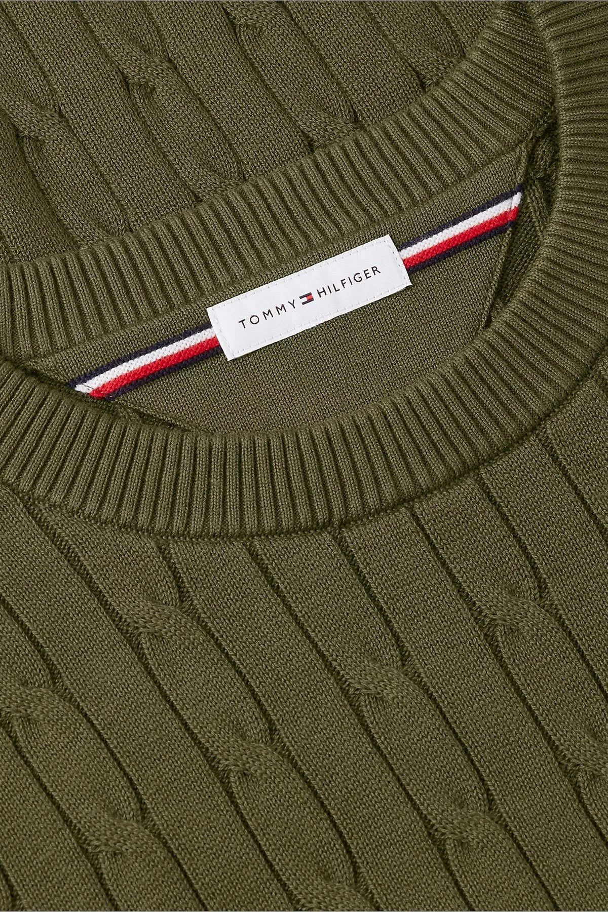 Tommy Hilfiger Erkek Sweat MW0MW33132 MT1 Yeşil - 7