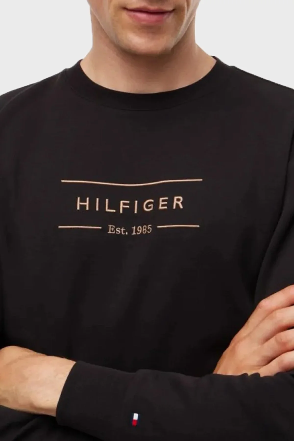 Tommy Hilfiger Erkek Sweat MW0MW44939 BDS Siyah - 4