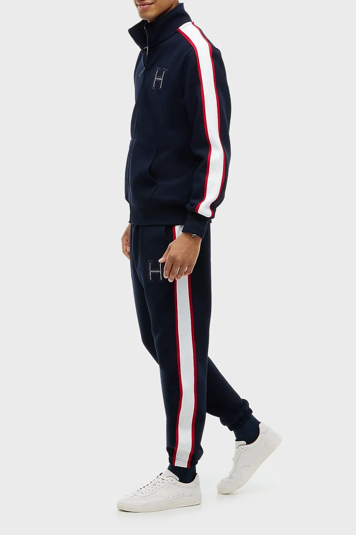 Tommy Hilfiger Pamuk Karışımlı Örme Regular Fit Dik Yaka Erkek Sweat MW0MW44957 DW5 Lacivert - 8