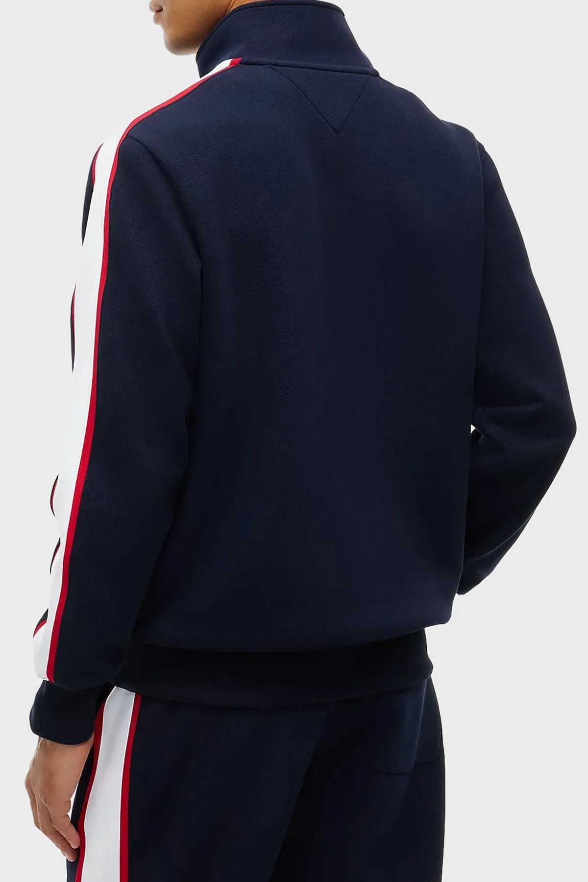 Tommy Hilfiger Pamuk Karışımlı Örme Regular Fit Dik Yaka Erkek Sweat MW0MW44957 DW5 Lacivert - 9