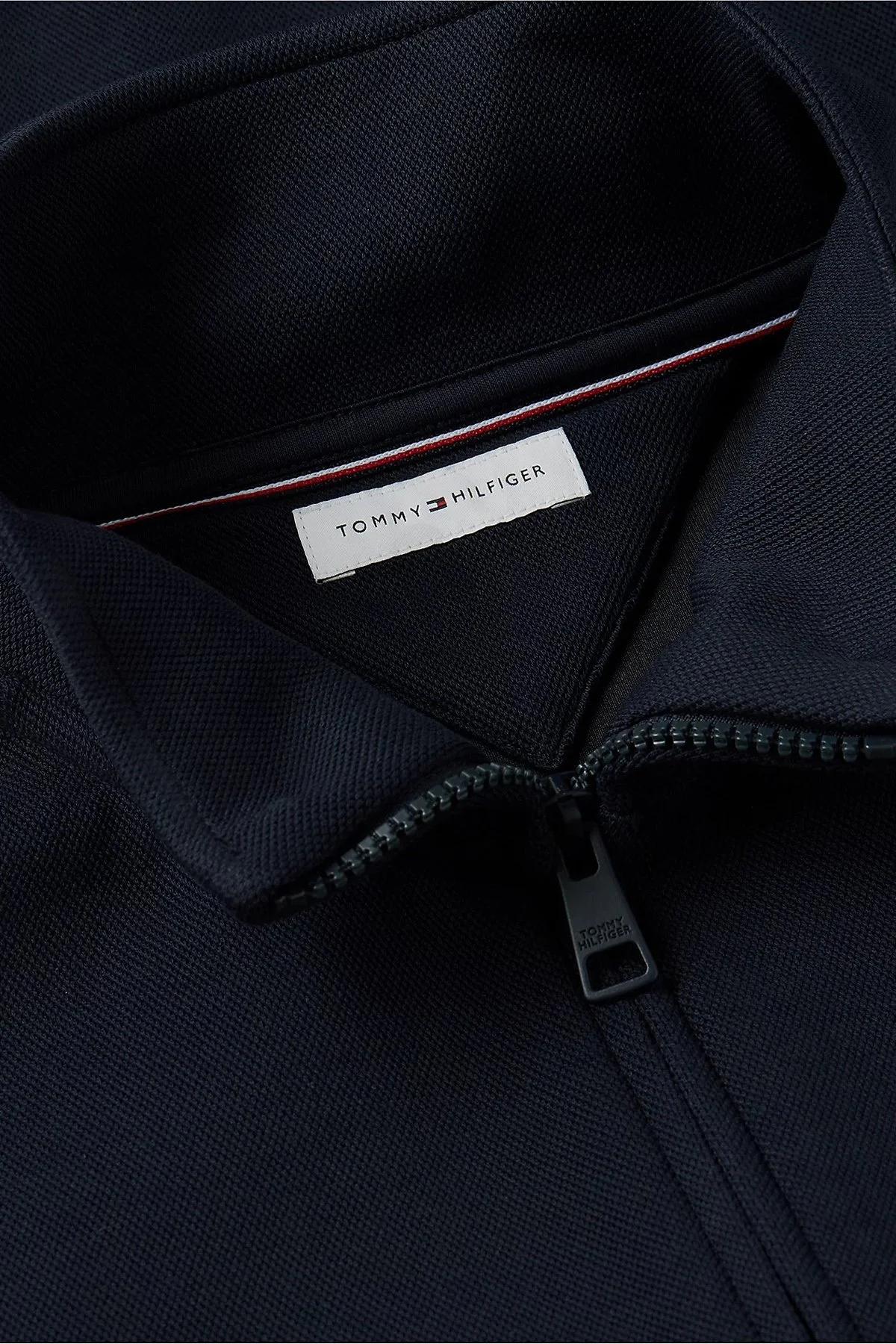 Tommy Hilfiger Pamuk Karışımlı Örme Regular Fit Dik Yaka Erkek Sweat MW0MW44957 DW5 Lacivert - 12