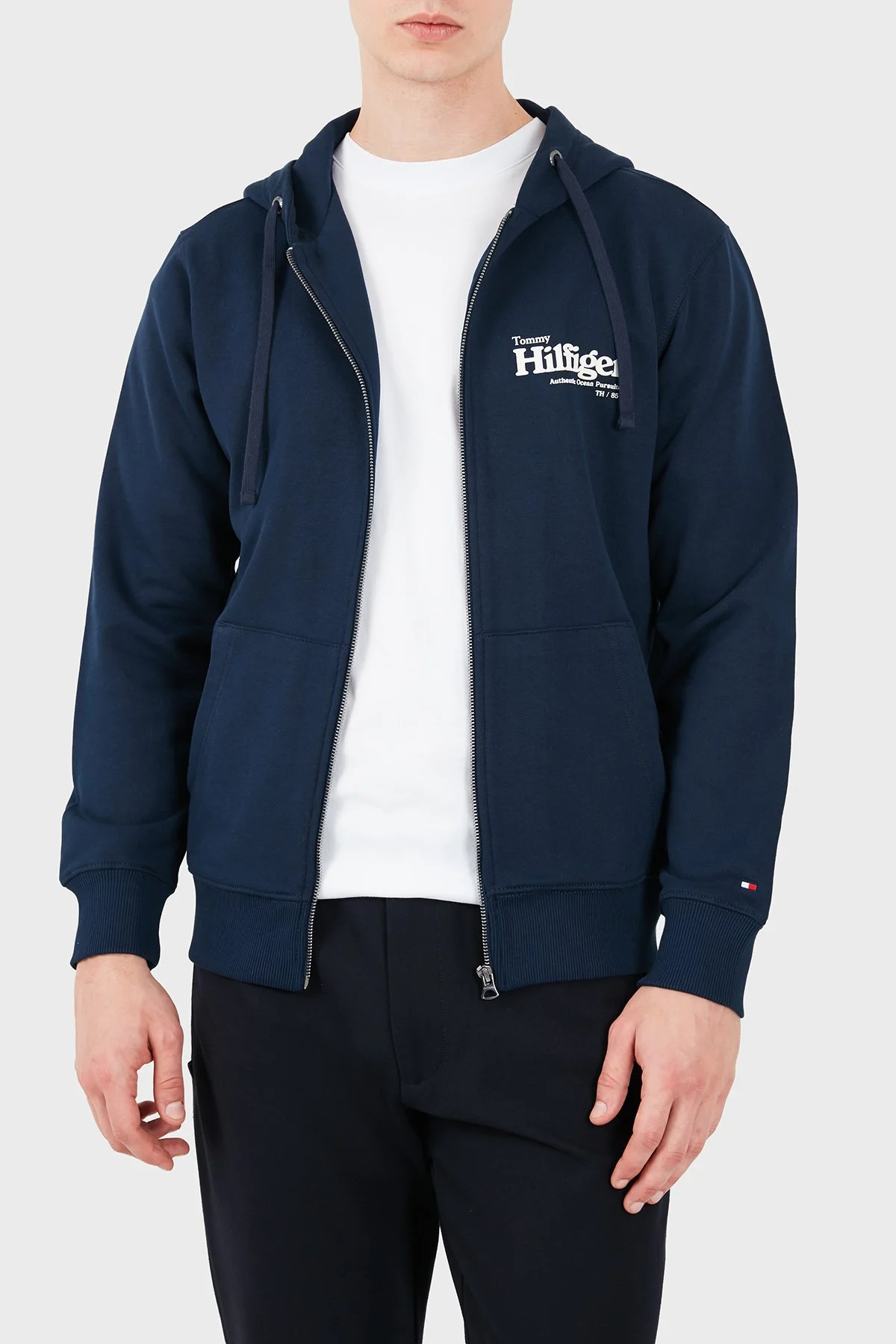 Tommy Hilfiger Erkek Sweat MW0MW45605 DCC Lacivert - 3