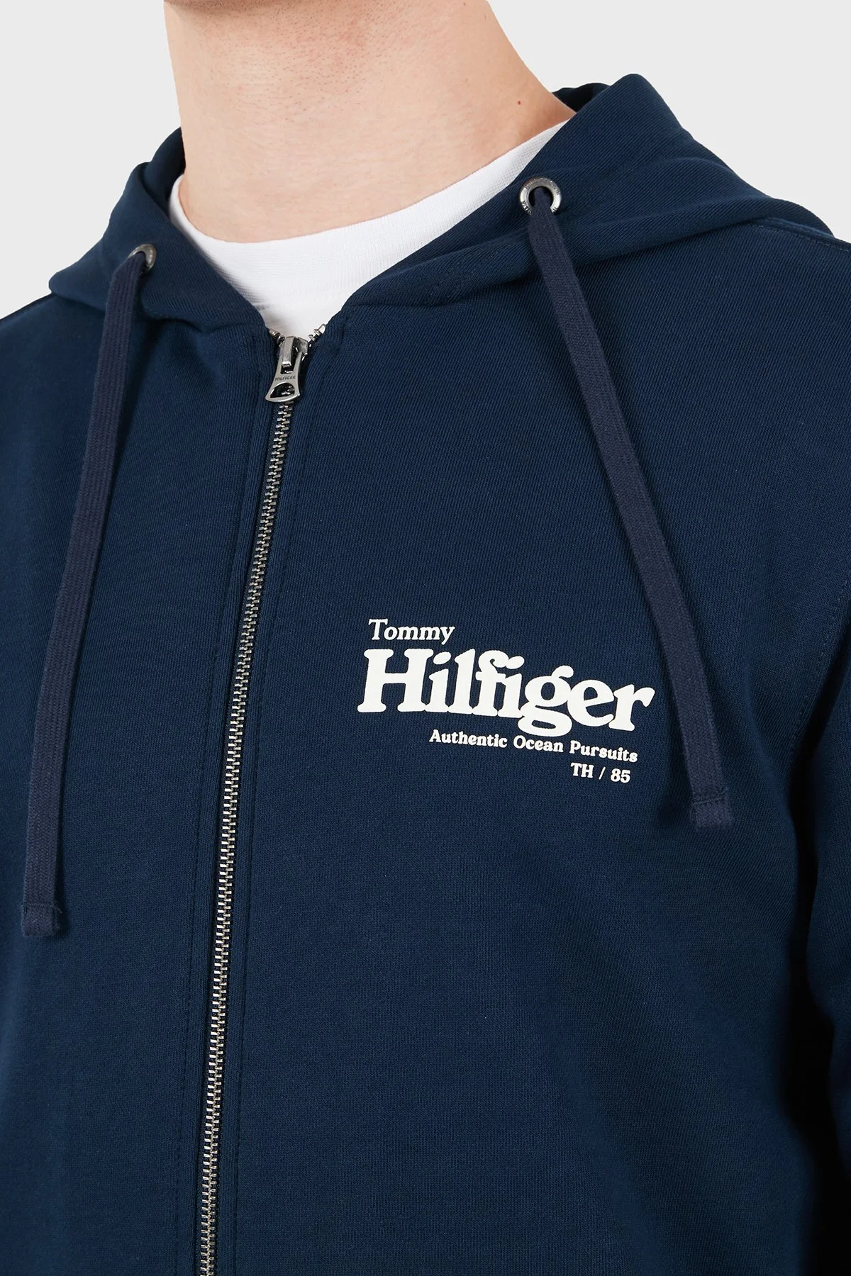 Tommy Hilfiger Erkek Sweat MW0MW45605 DCC Lacivert - 4