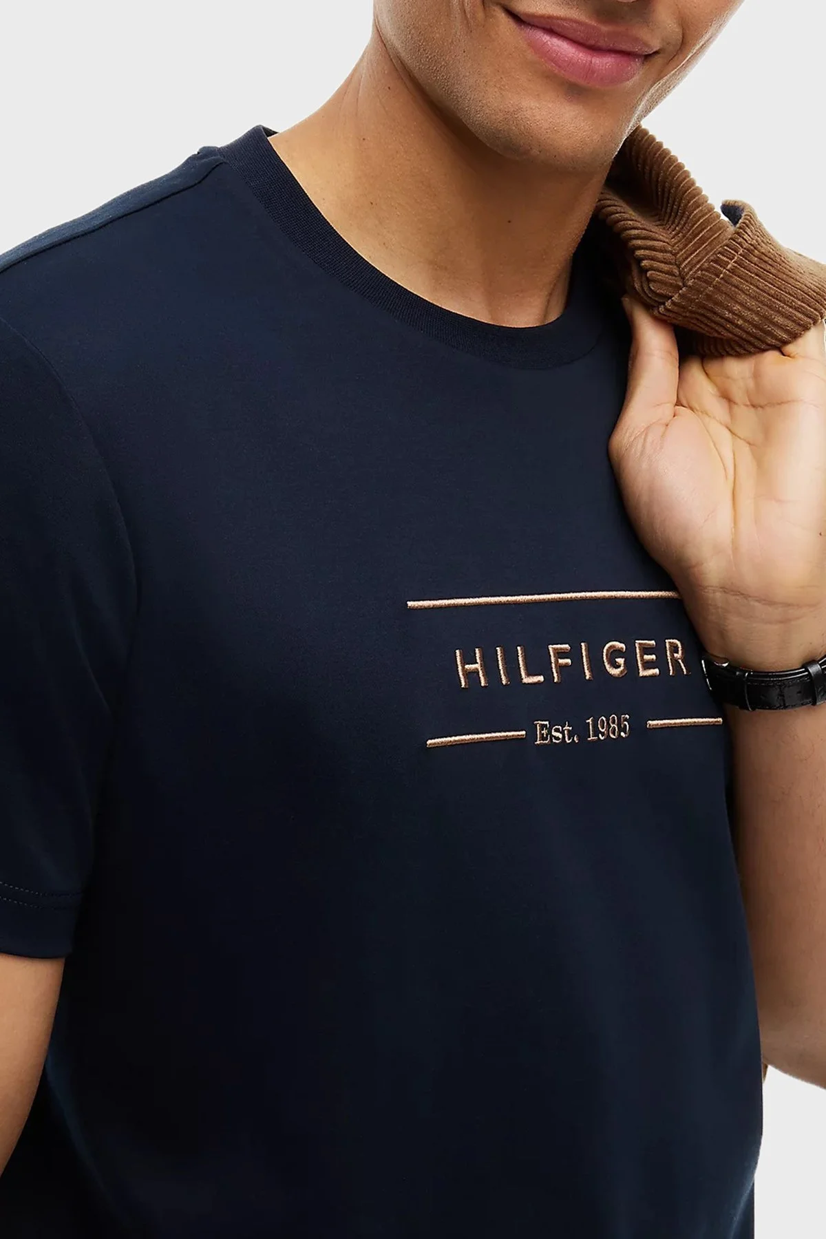 Tommy Hilfiger Erkek T Shirt MW0MW44880 DW5 Lacivert - 3