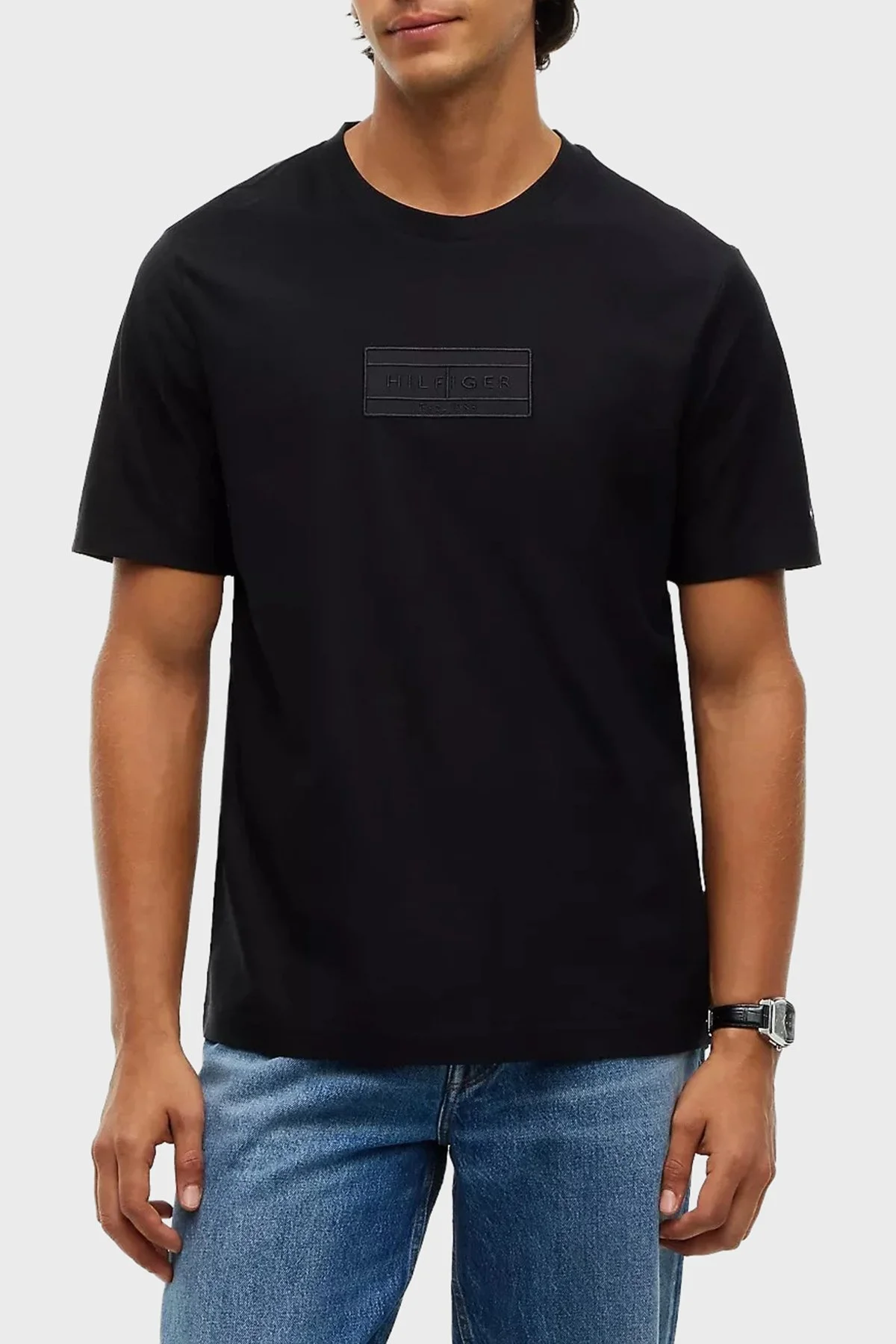 Tommy Hilfiger Erkek T Shirt MW0MW44888 BDS Siyah - 6