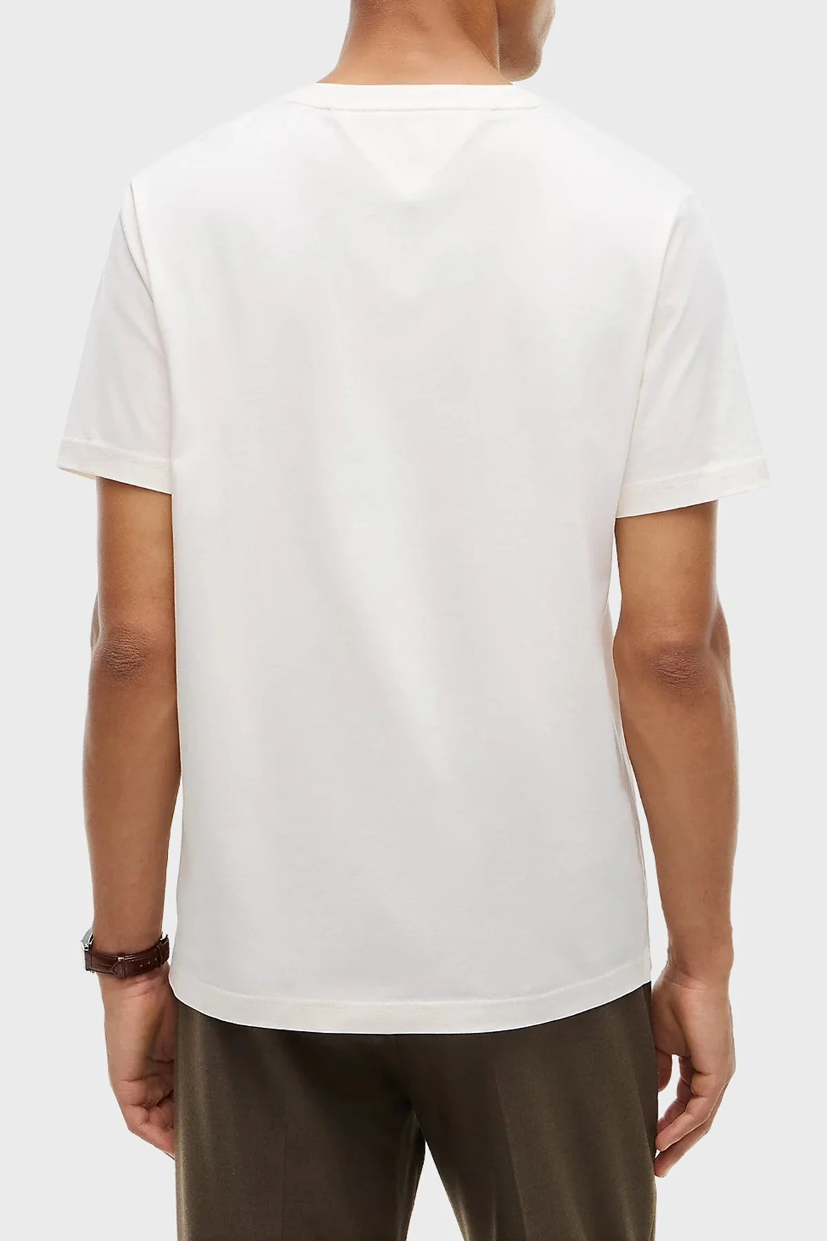 Tommy Hilfiger Erkek T Shirt MW0MW44917 Z00 Açık bej - 2