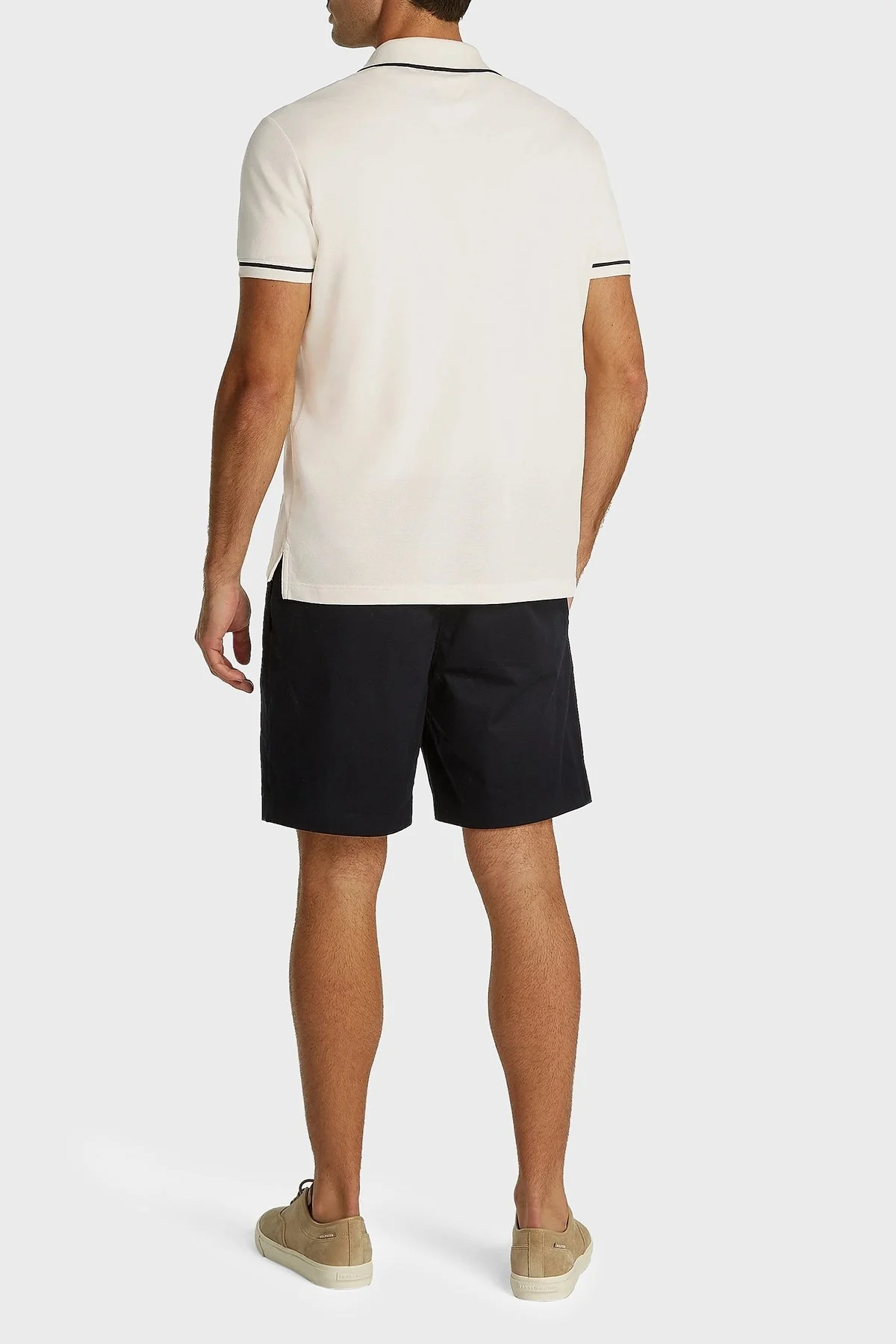 Tommy Hilfiger Esnek Pamuklu Logolu Regular Fit Düğmeli Erkek Polo Yaka T Shirt MW0MW39180 Z00 AÇIK BEJ - 3