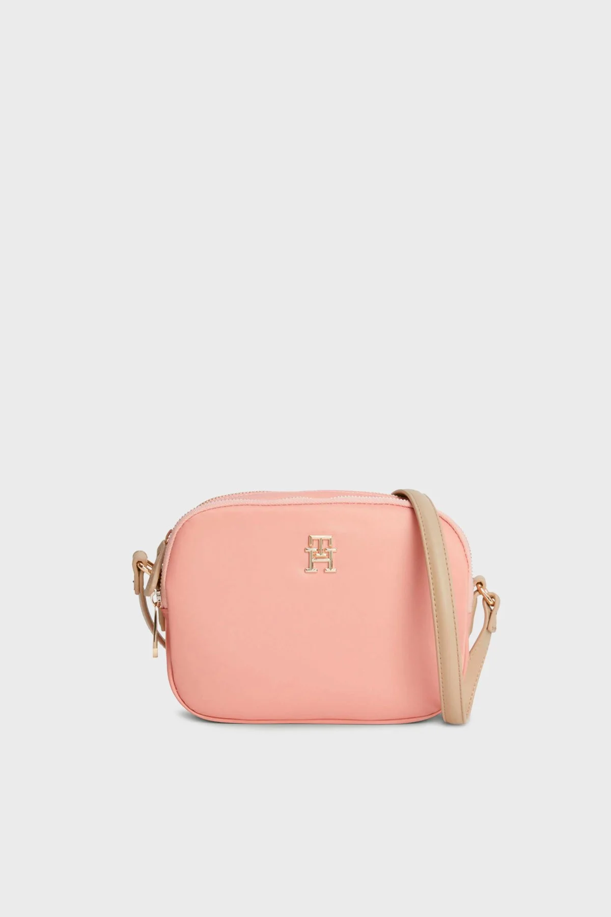 Tommy Hilfiger Fermuarlı Ayarlanabilir Omuz Askılı Bayan Çanta AW0AW14466 TQS PEMBE - 1