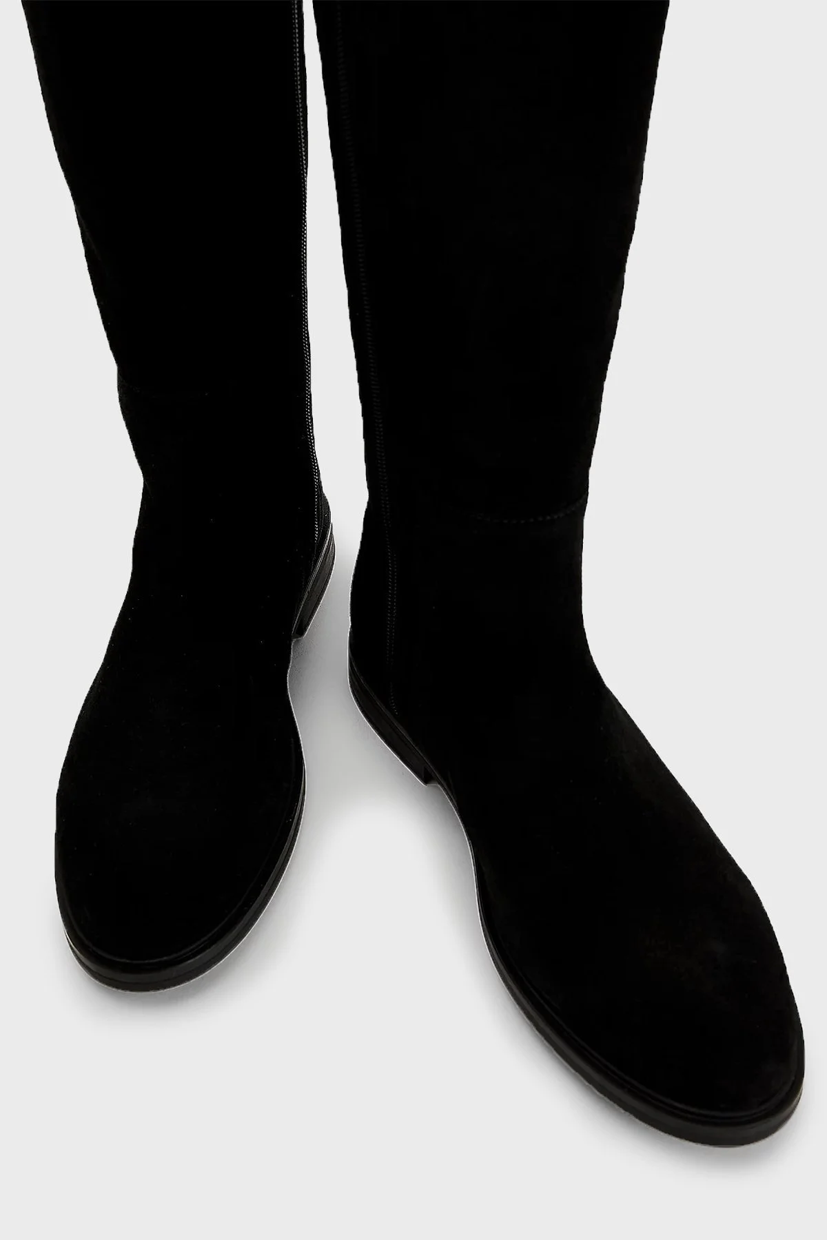 Tommy Hilfiger Fermuarlı Süet Bayan Çizme FW0FW05992 BDS SİYAH - 4