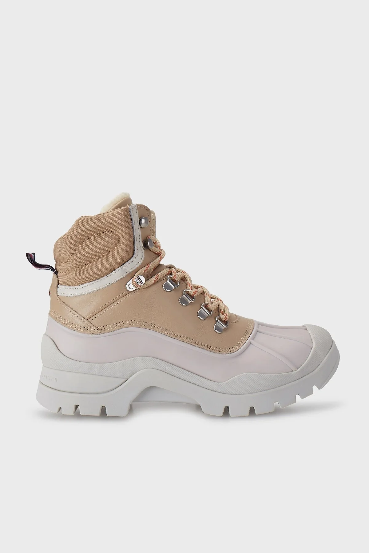 Tommy Hilfiger Hakiki Deri Bağcıklı Bayan Bot FW0FW05973 AB3 BEJ - 1