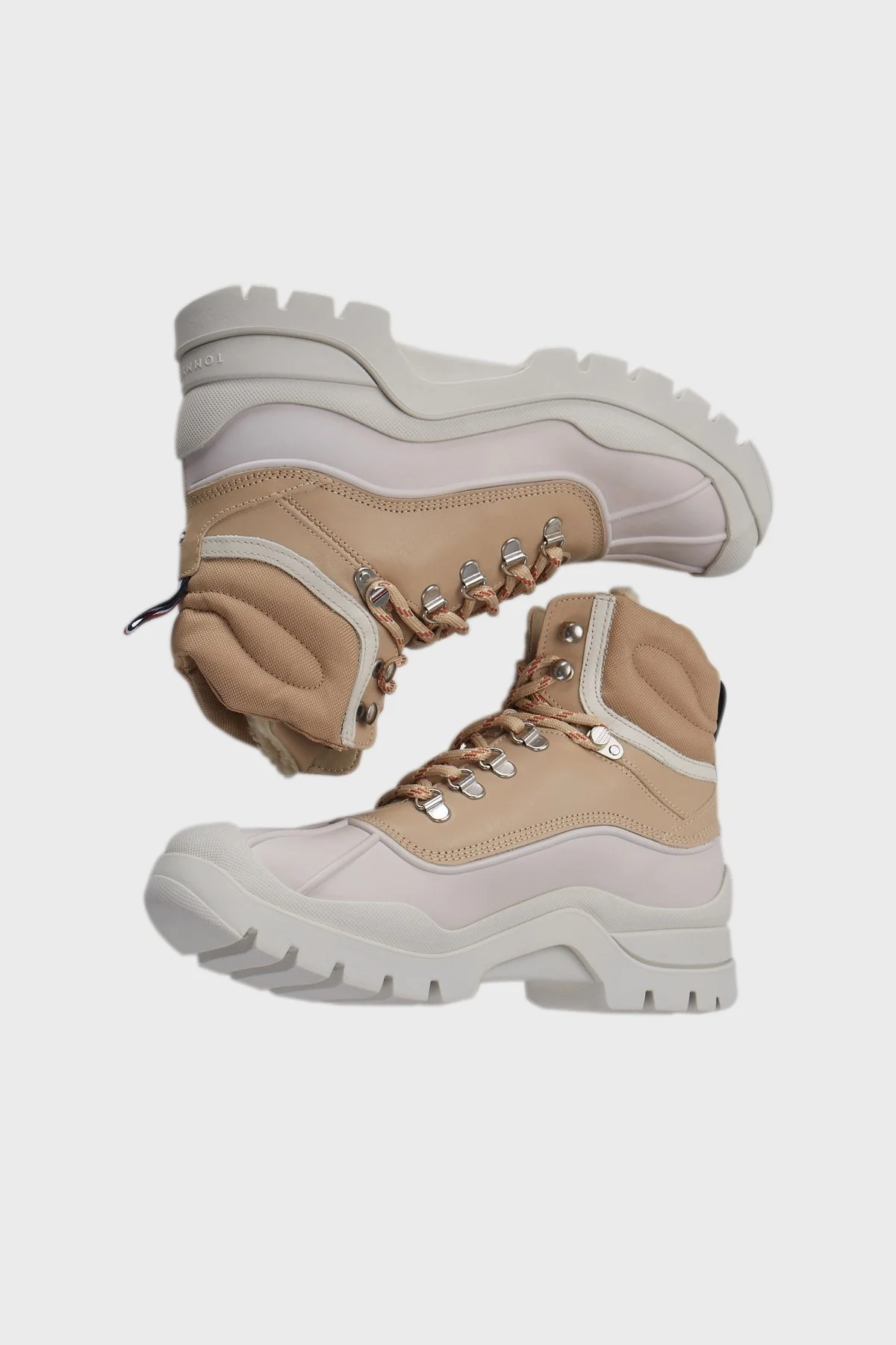 Tommy Hilfiger Hakiki Deri Bağcıklı Bayan Bot FW0FW05973 AB3 BEJ - 6