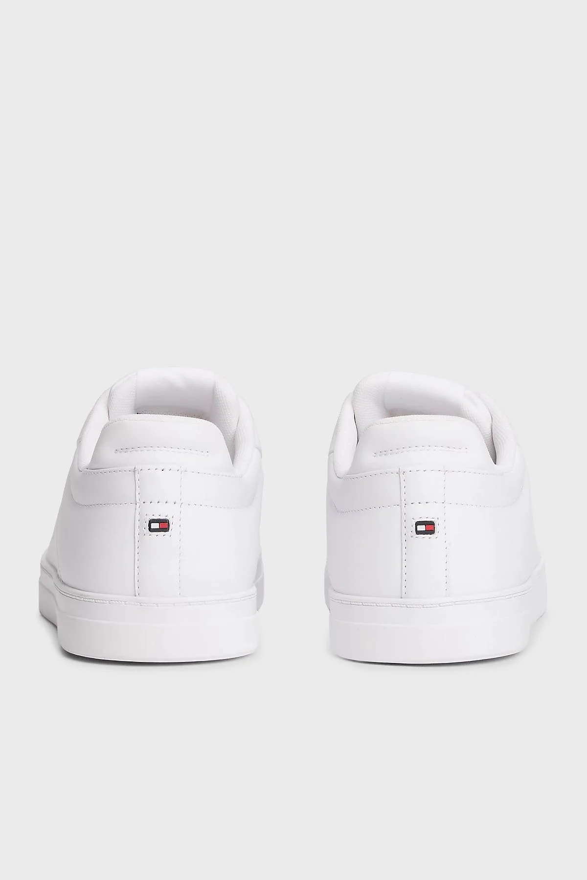 Tommy Hilfiger Hakiki Deri Bağcıklı Sneaker Bayan Ayakkabı FW0FW08815 YBR BEYAZ - 5