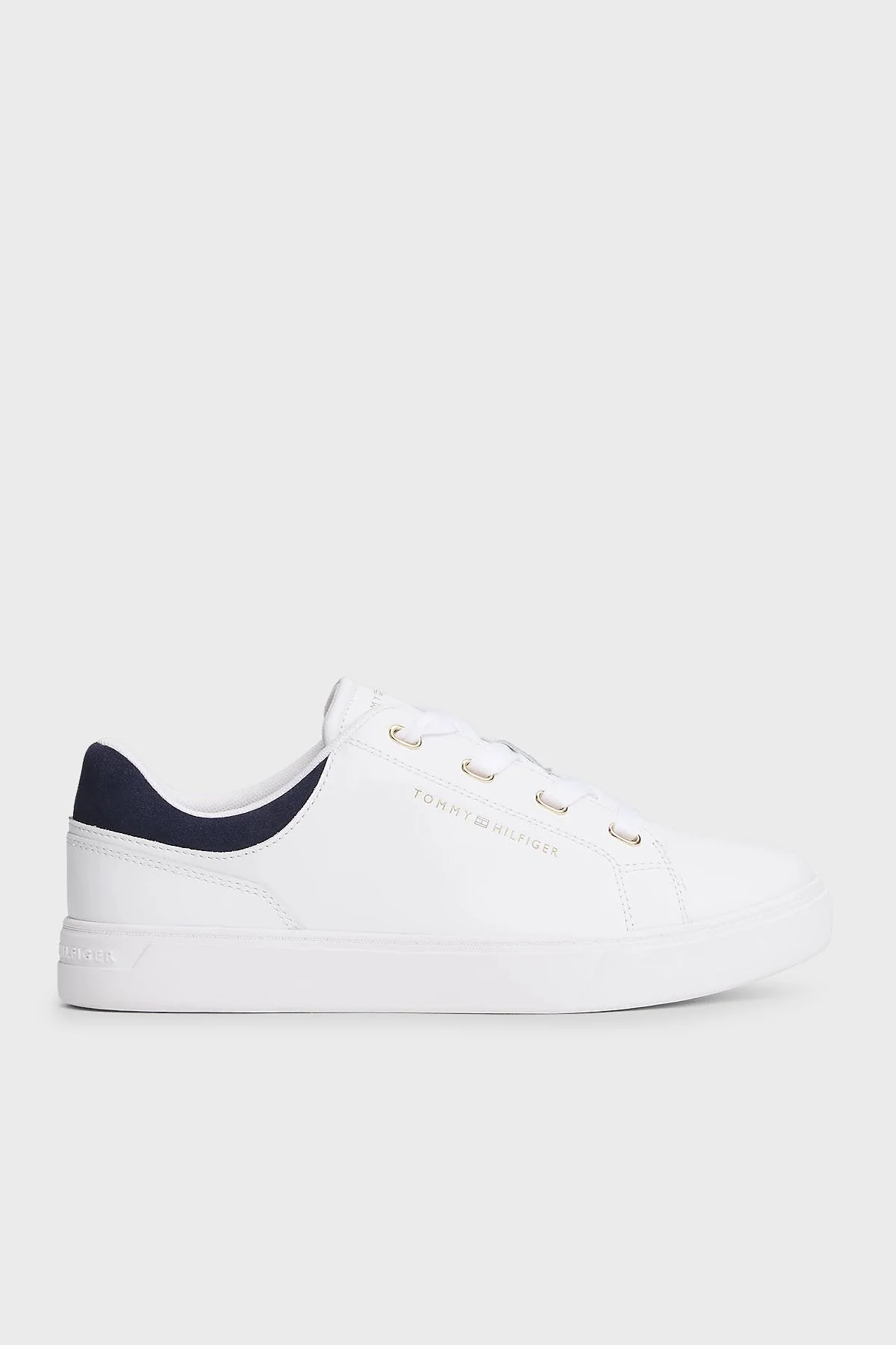 Tommy Hilfiger Hakiki Deri Kalın Tabanlı Sneaker Bayan Ayakkabı FW0FW08816 02S BEYAZ - 1