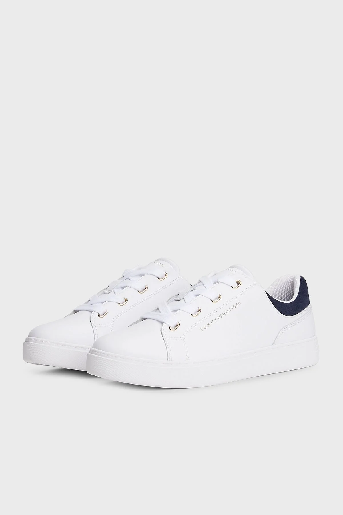 Tommy Hilfiger Hakiki Deri Kalın Tabanlı Sneaker Bayan Ayakkabı FW0FW08816 02S BEYAZ - 2