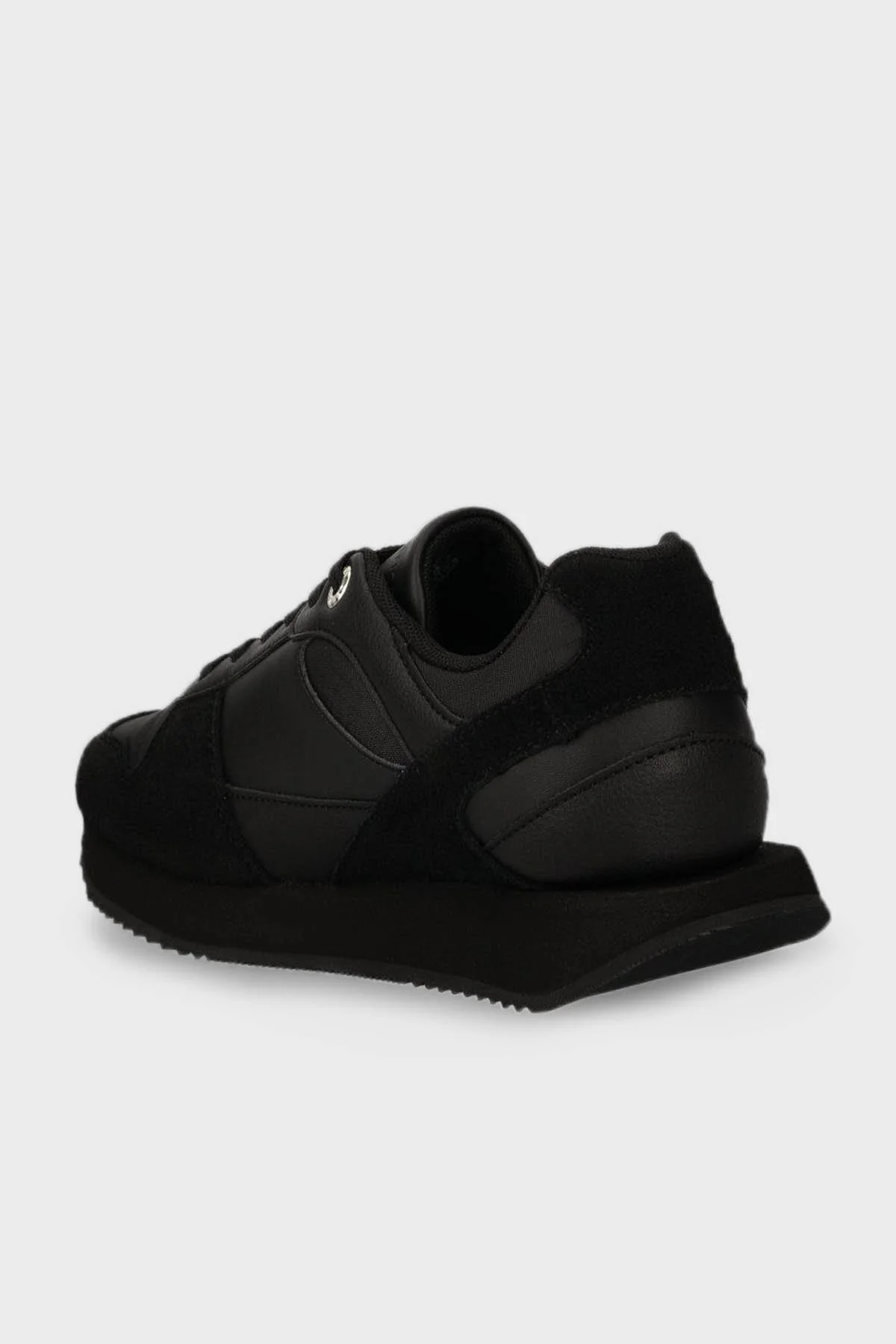 Tommy Hilfiger Hakiki Deri Logolu Kadife Parçalı Sneaker Bayan Ayakkabı FW0FW07585 BDS SİYAH - 3